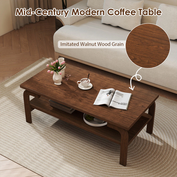 Hivvago 47 Inches Accent Rectangular Coffee Table For Living Room