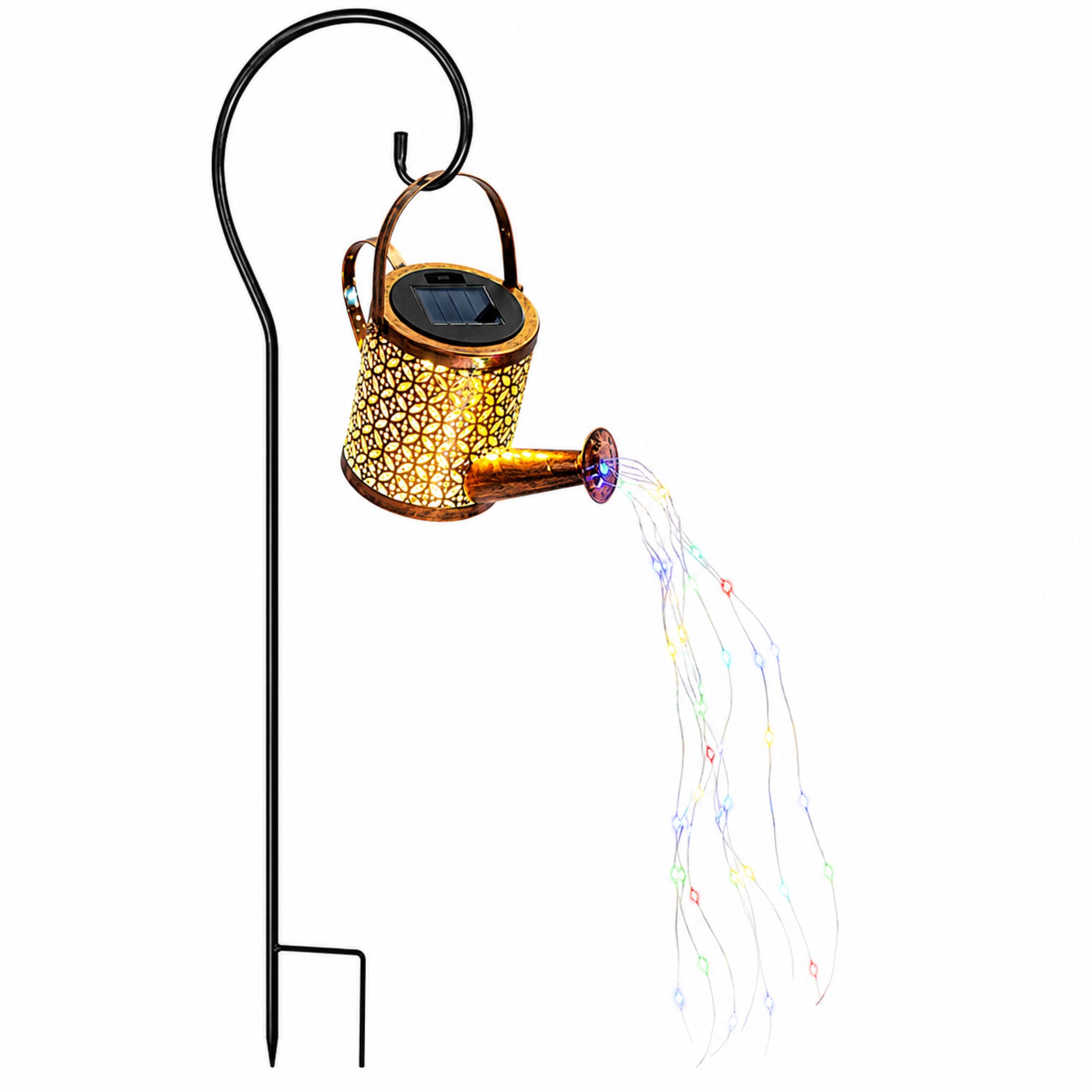 Home Collection Solar Watering Can Garden Light with 36 Warm White LEDs