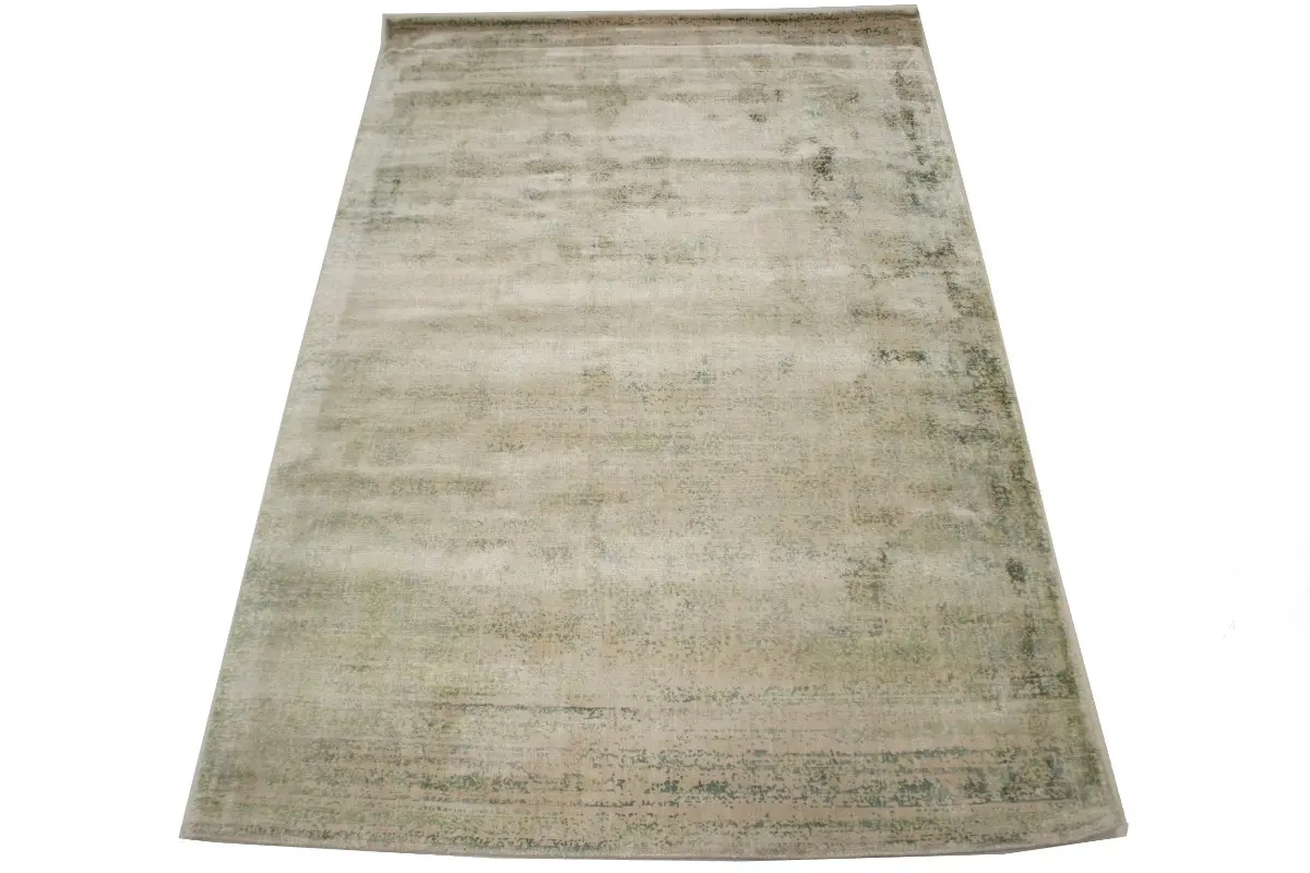 Magic Rugs Distressed Green Floral 4X6 Hand-Loomed Modern Rug