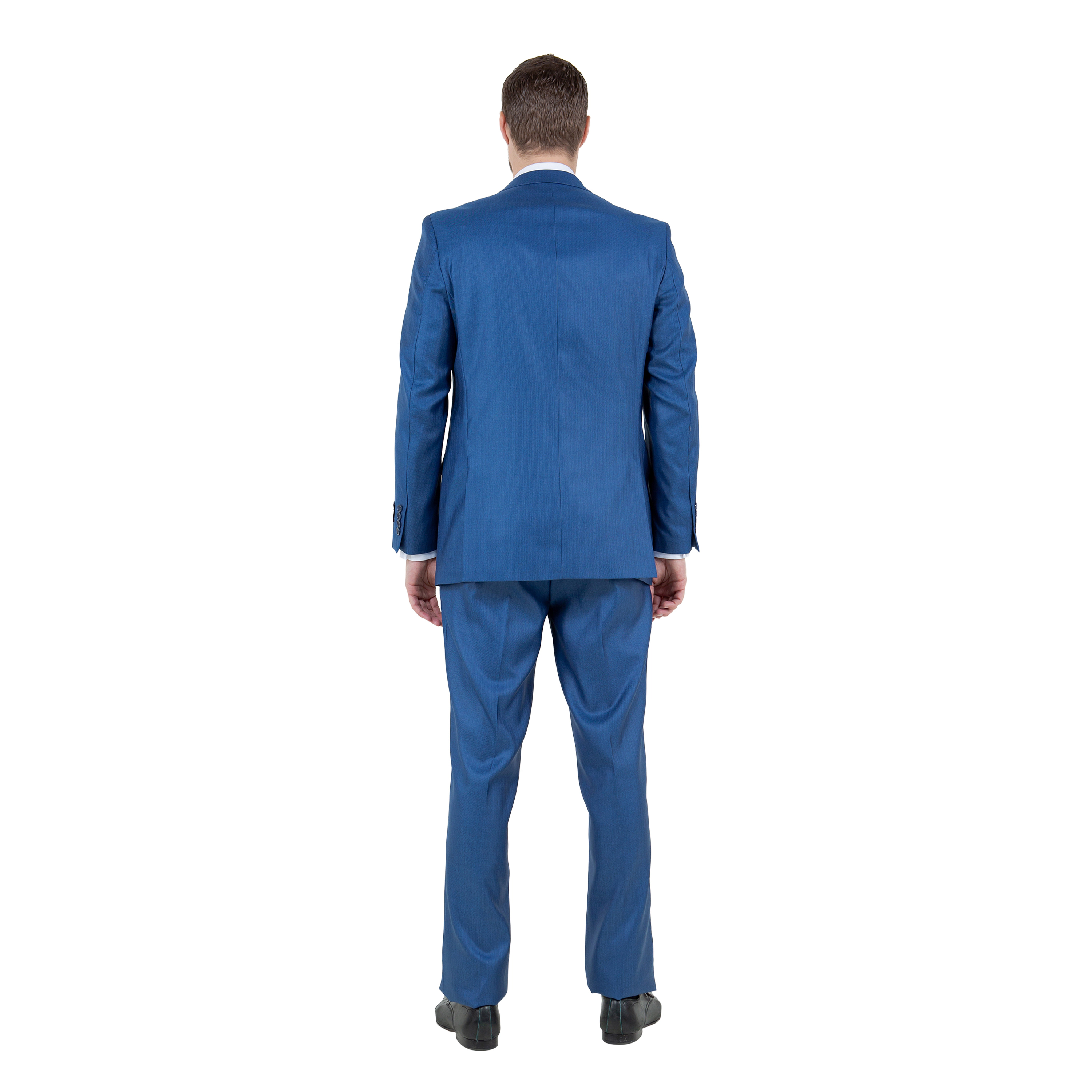 Tazzio Mens Suit Set 3-Piece Sharkskin, Modern-Fit