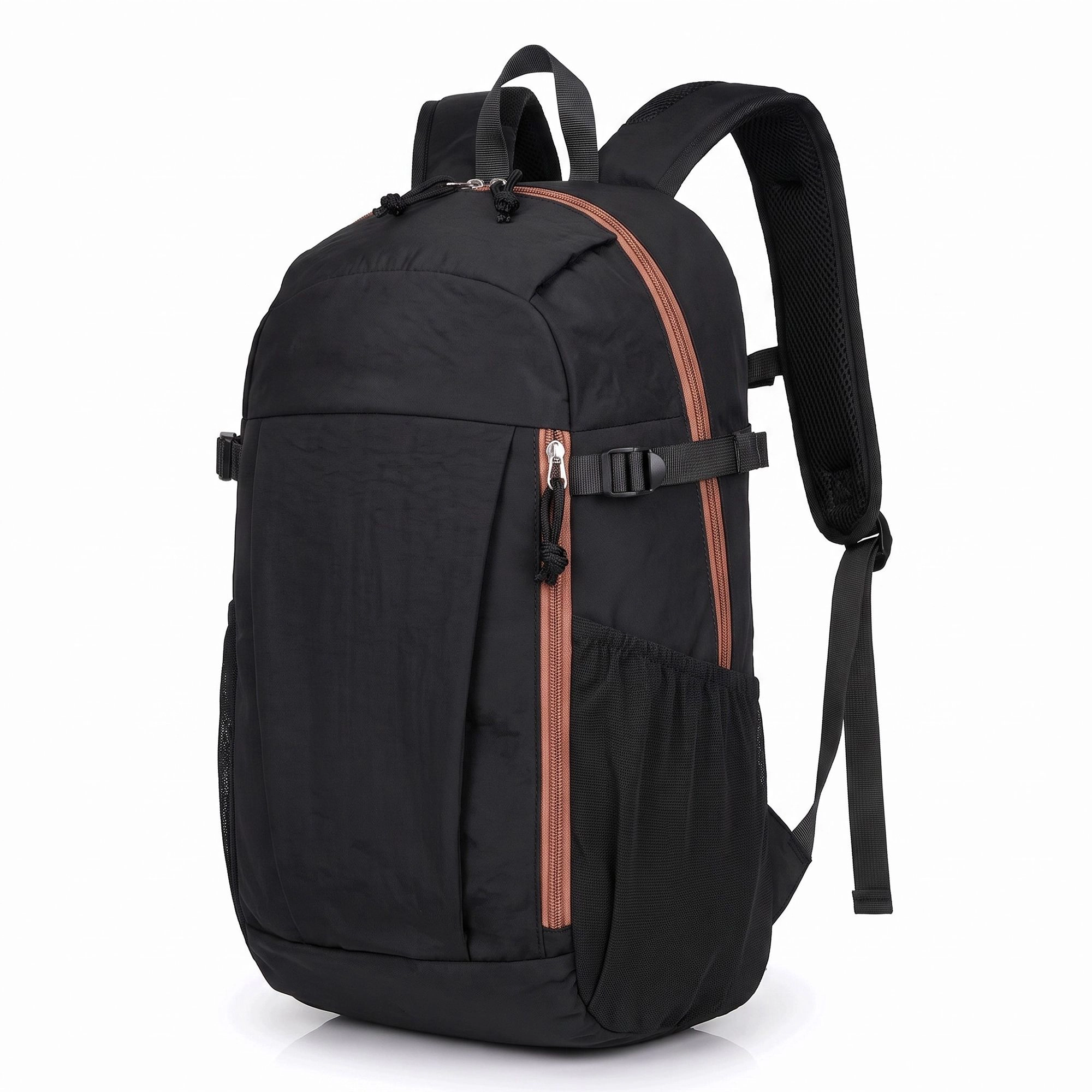 Alilang Women's Everyday Backpack with Front Zip Pocket Side Mesh Pockets Padded Straps Top Hle