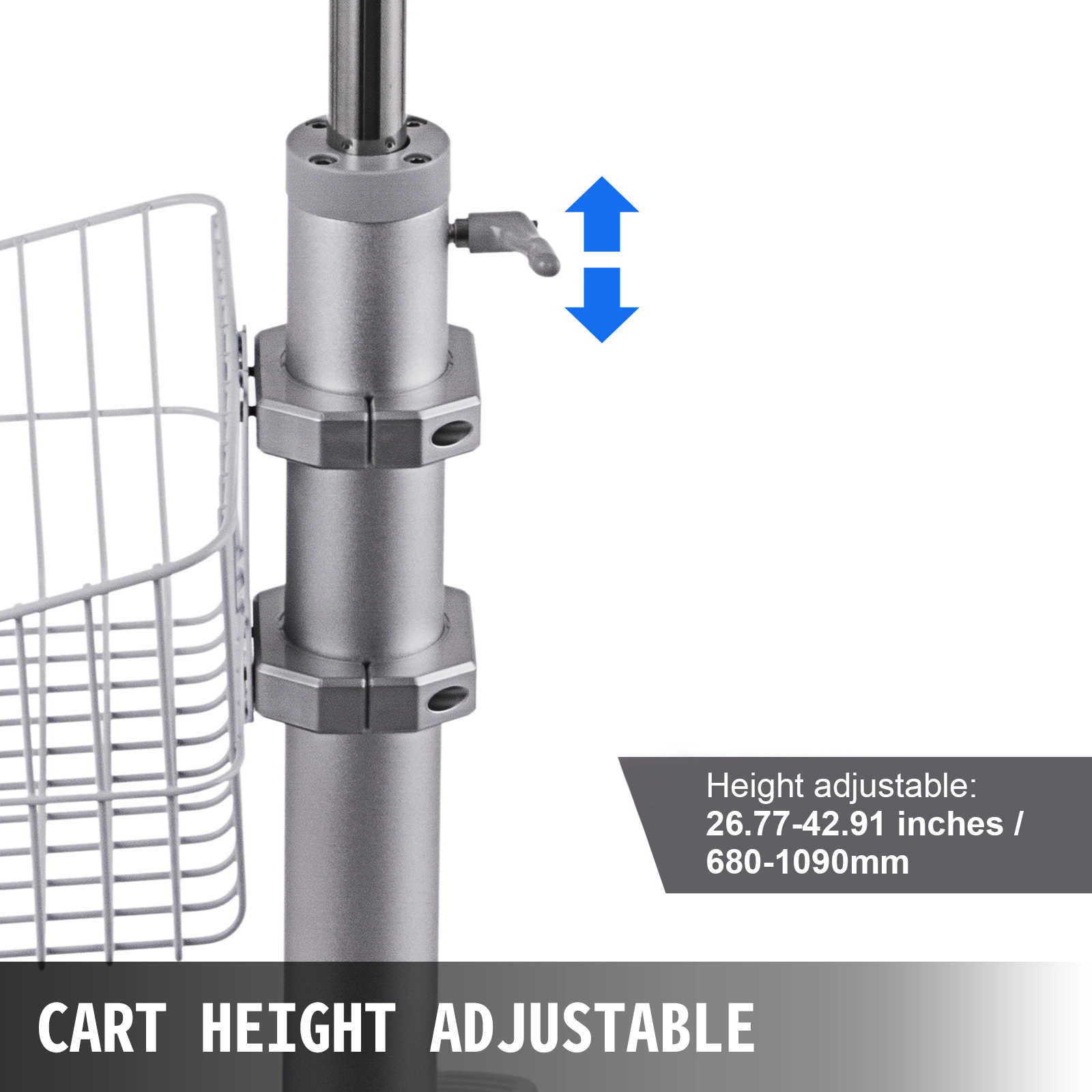 HONGGE Lab Cart Medical Cart with Cart for
