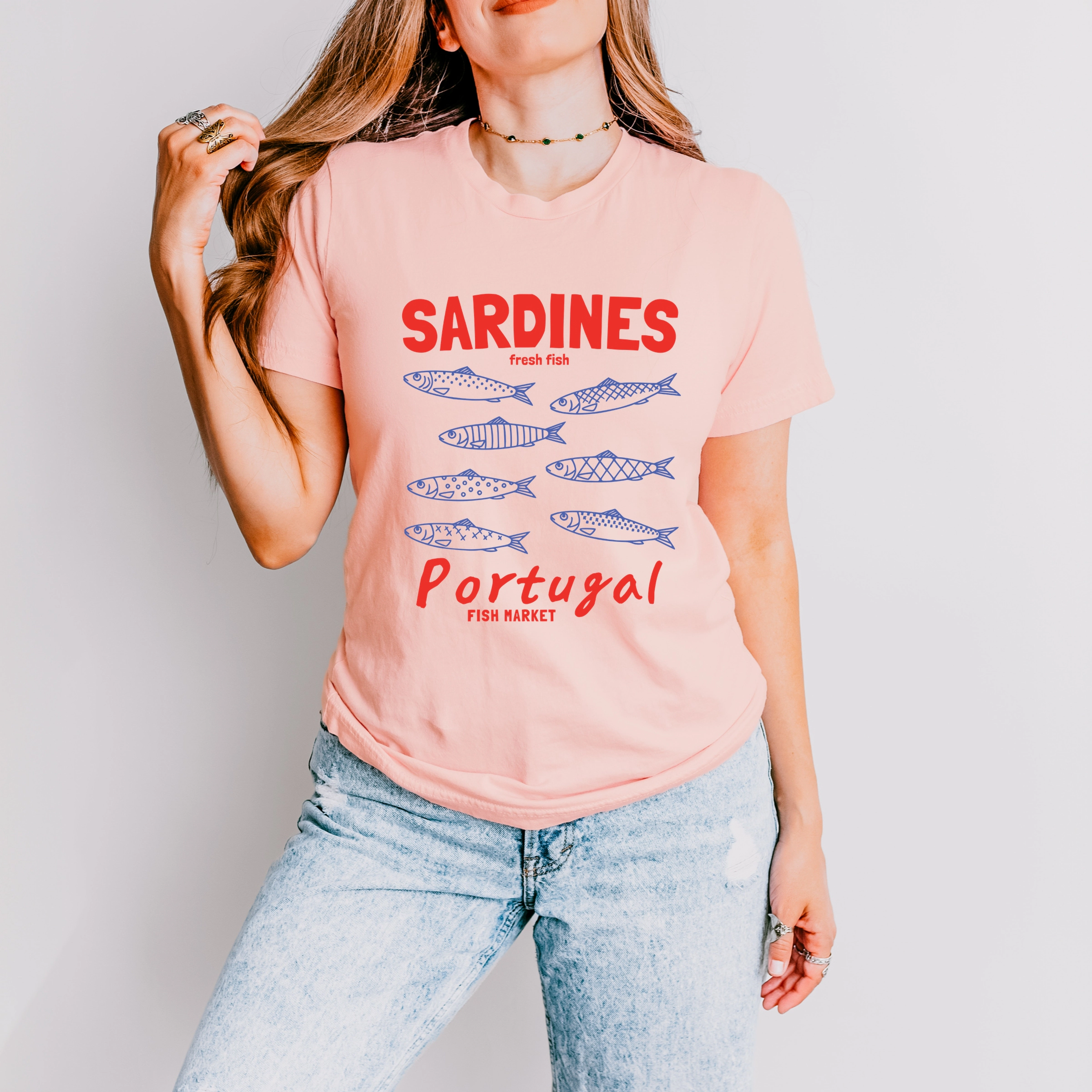Simply Sage Market - Sardines Portugal Fish Women's Short Sleeve Graphic T-Shirt