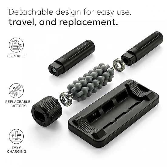Miko Swift Hands-Free Rolling Percussive Massager for Muscle Recovery, Tension Relief, and Relaxation