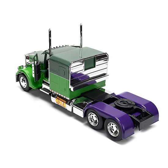 Jada 1992 Peterbilt 379 Truck Tractor Green Two-Tone And Purple "The Incredible Hulk" "Marvel Avengers" Series