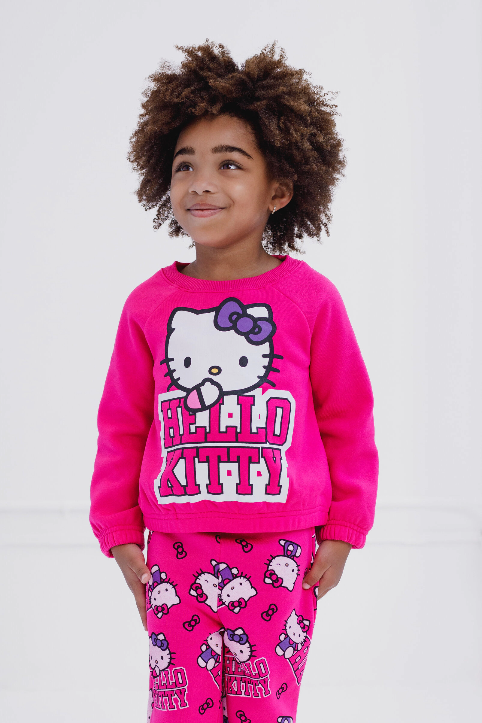 Hello Kitty Girls' Fleece Sweatshirt and Pants Set