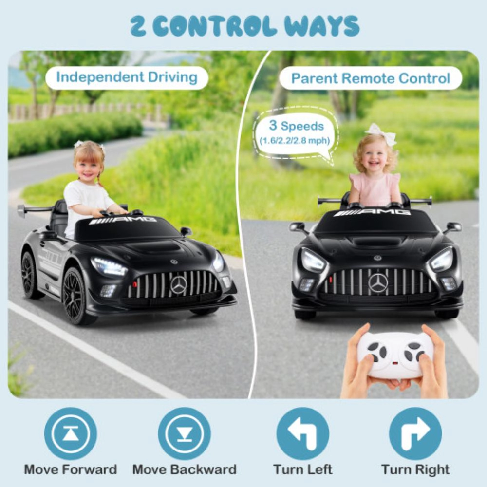 Hivvago 12V Kids Ride-On Car Mercedes-AMG GT3 Licensed with Adjustable Speed