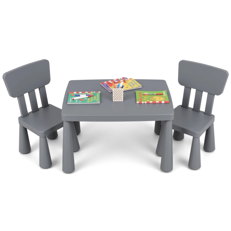 Hivvago 3 Pieces Multifunction Activity Kids Play Table And Chair Set