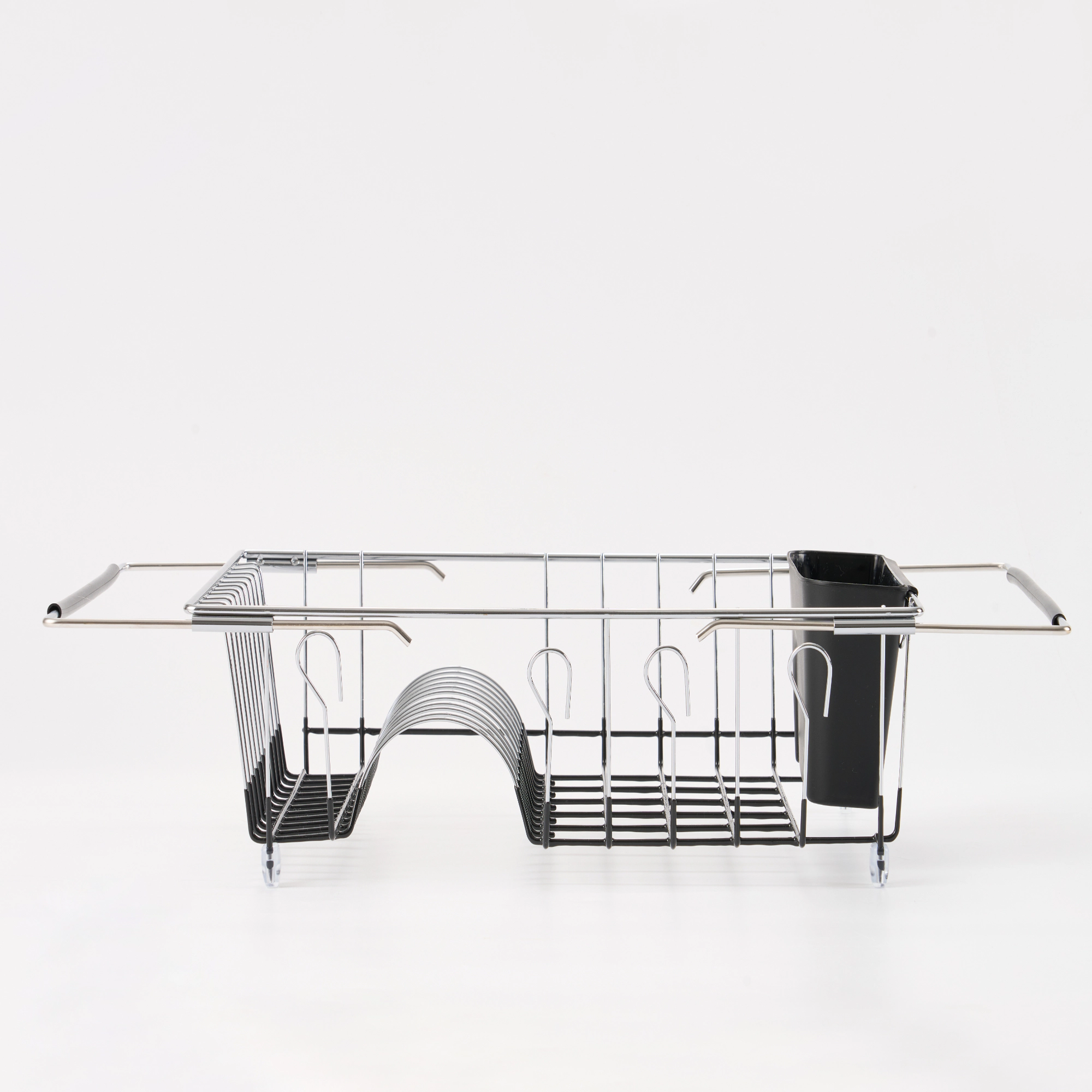 Sweet Home Collection 2-Piece Expandable Dish Dryer Rack with Utensil Holder