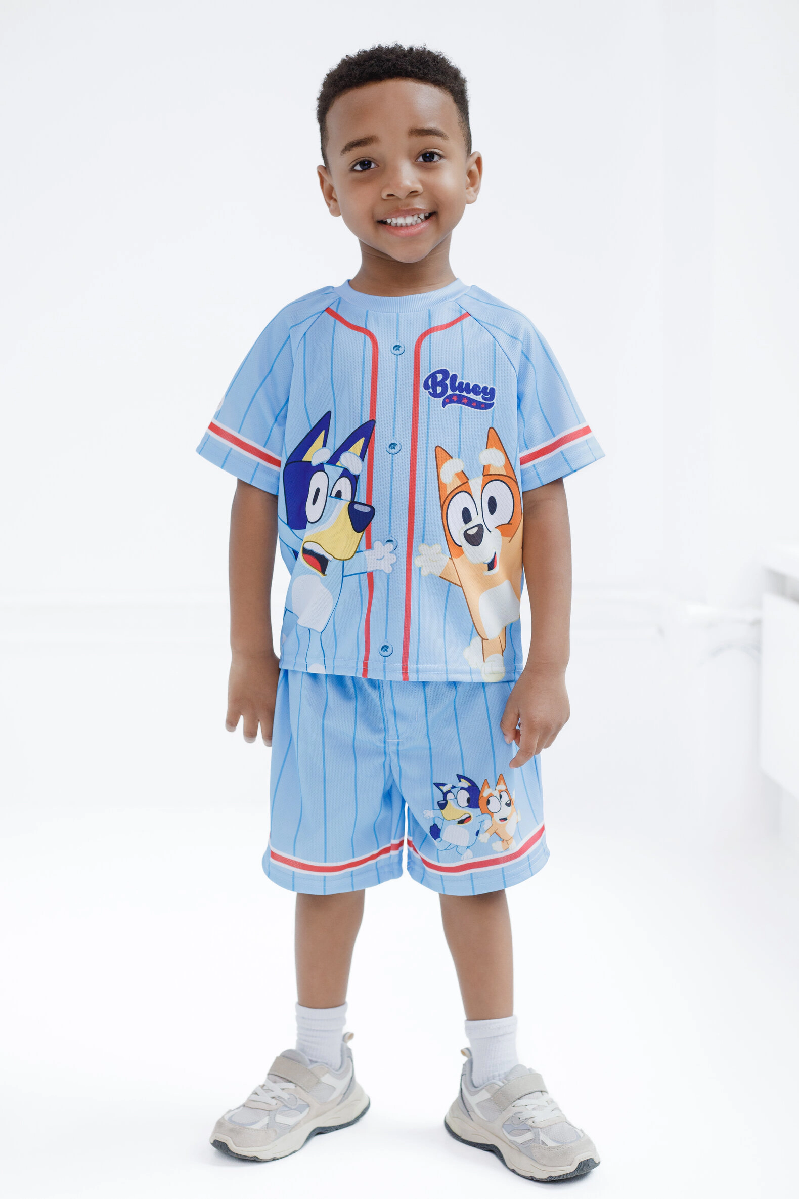 Bluey Boys' Athletic 2-Piece Tee and Shorts Set