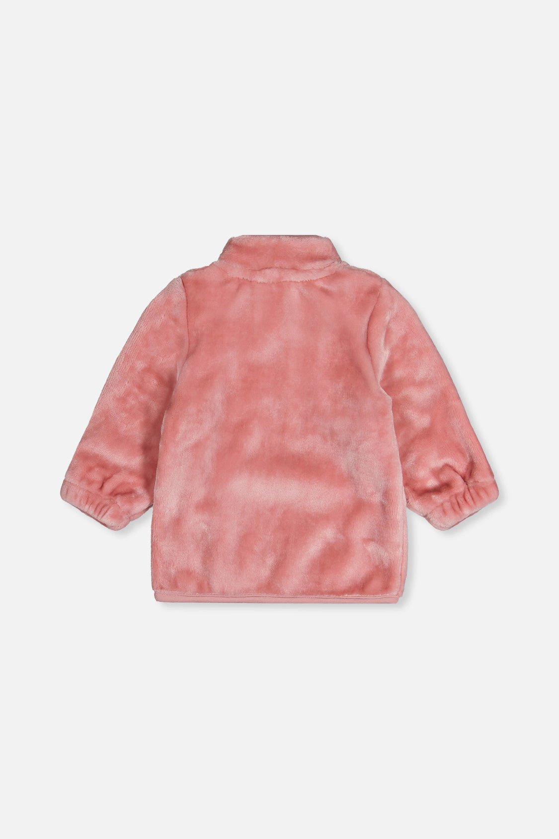 Deux par Girls Plush Flower Embroidered Zip Jacket