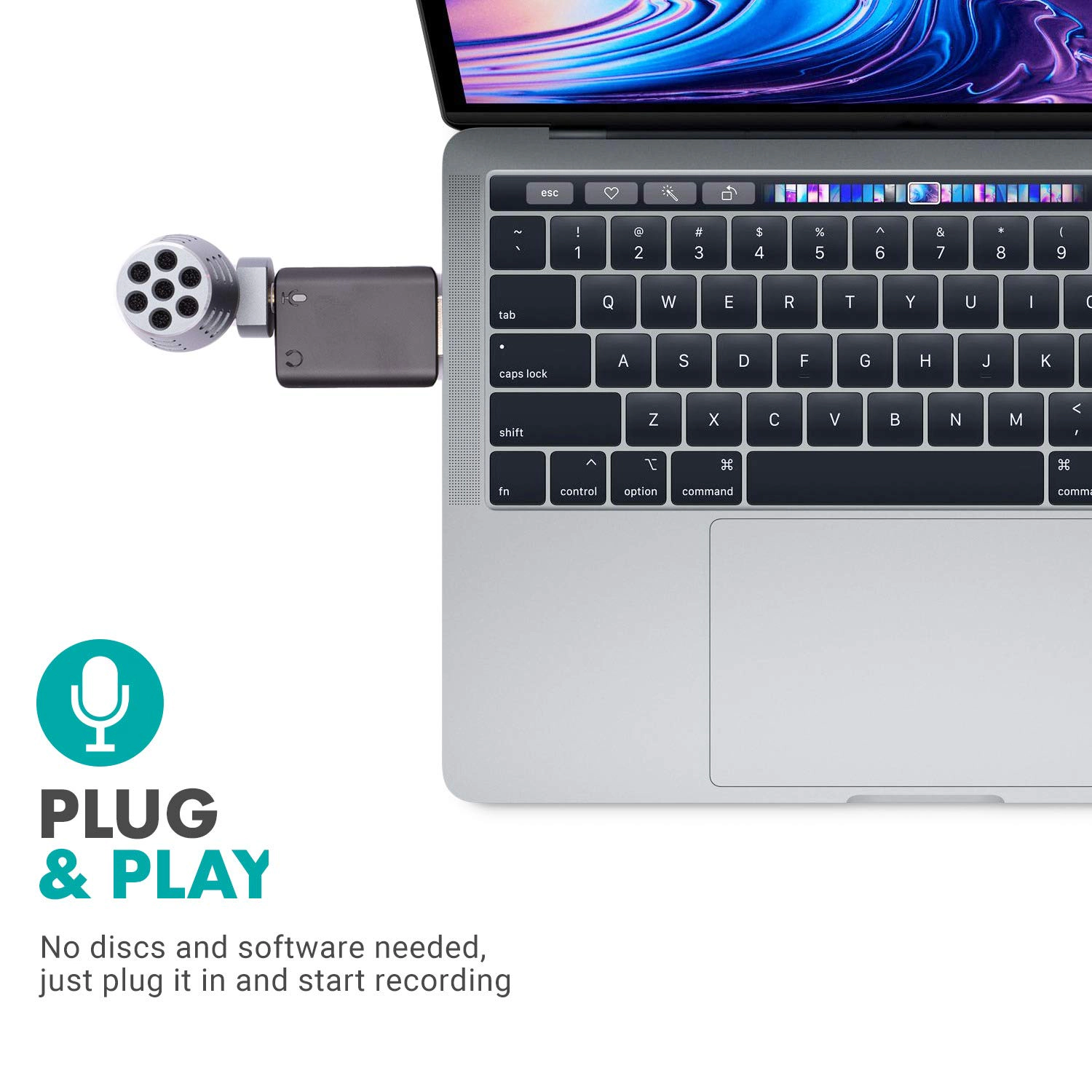 Movo DOM2-USB Mini Omnidirectional USB Laptop Microphone for Computer or MacBook - Laptop Mic for PC and Mac - Desktop