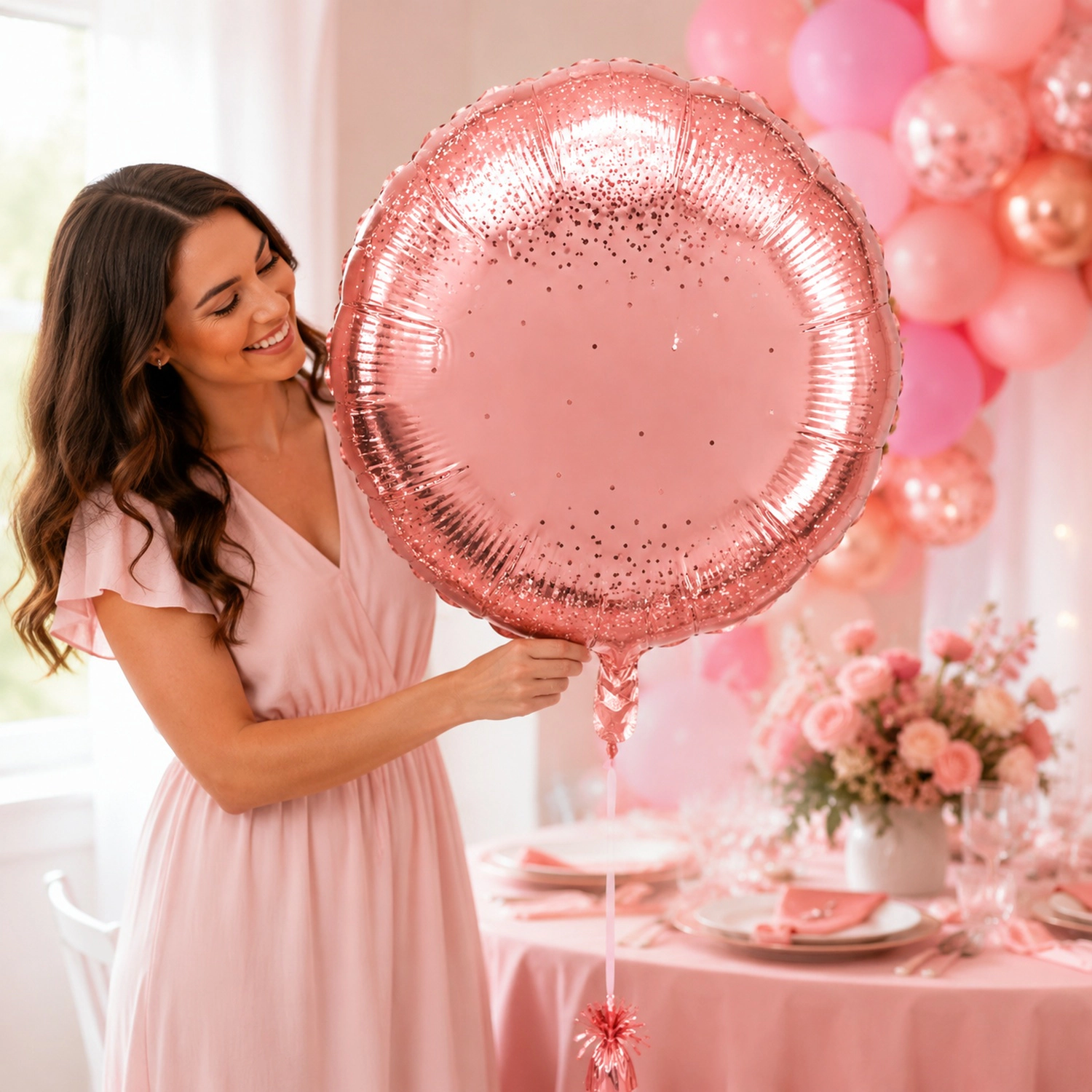 LoonBalloon 38 in Floral Celebration Foil Balloon 5-Pack