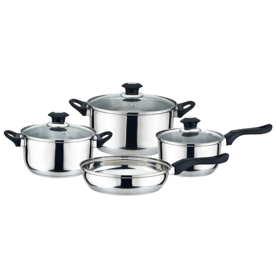 J&V TEXTILES 7 Piece Stainless Steel Cookware Set