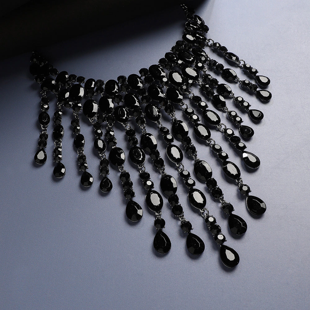 SOHI Women's Maxi Crystal-Drop Statement Necklace
