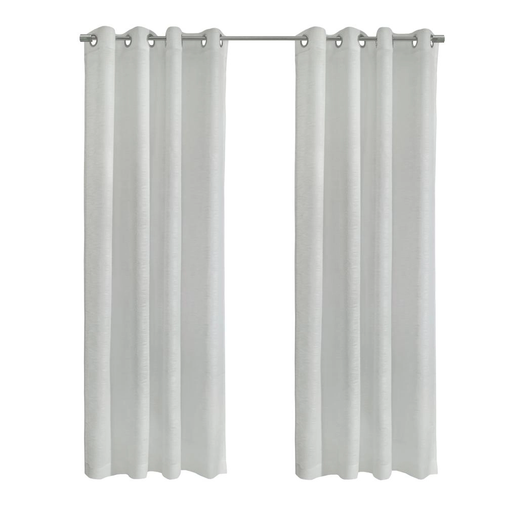 Habitat Boucle Sheer Premium Stylish and Functional Grommet Curtain Panel 52" x 84" White