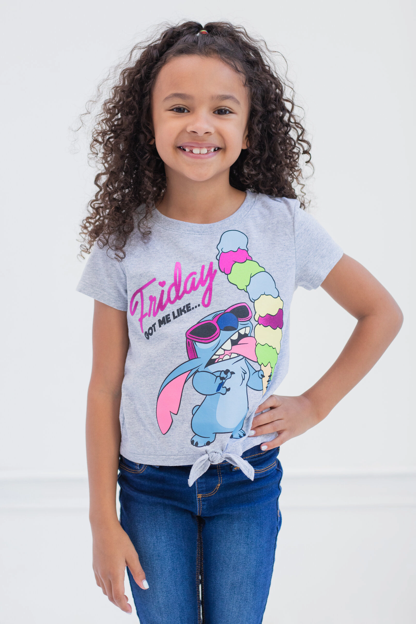 Disney Lilo & Stitch Girls' 3-Pack Tees