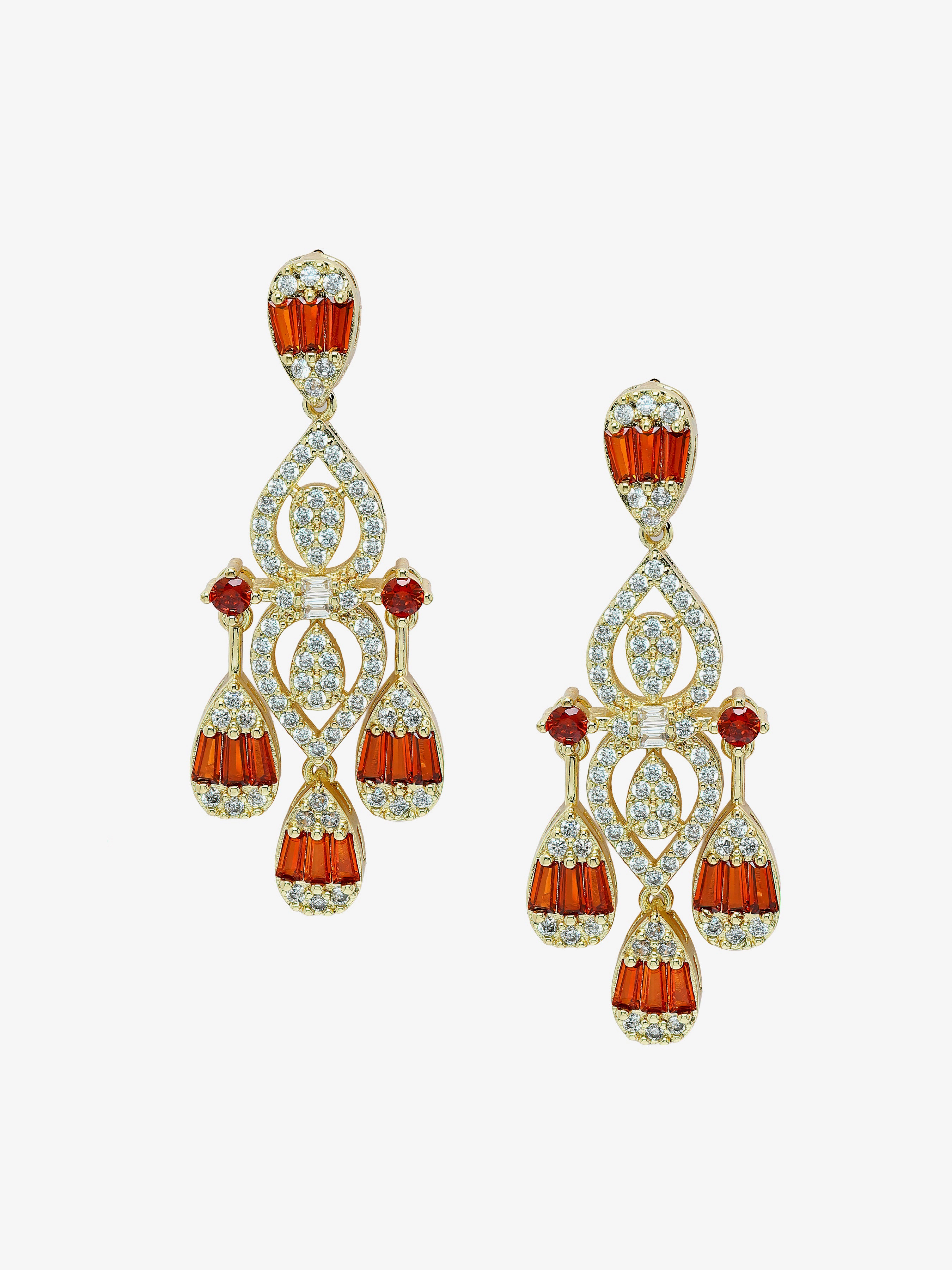 AGP PARIS Womens Geometric Chandelier Statement Earrings