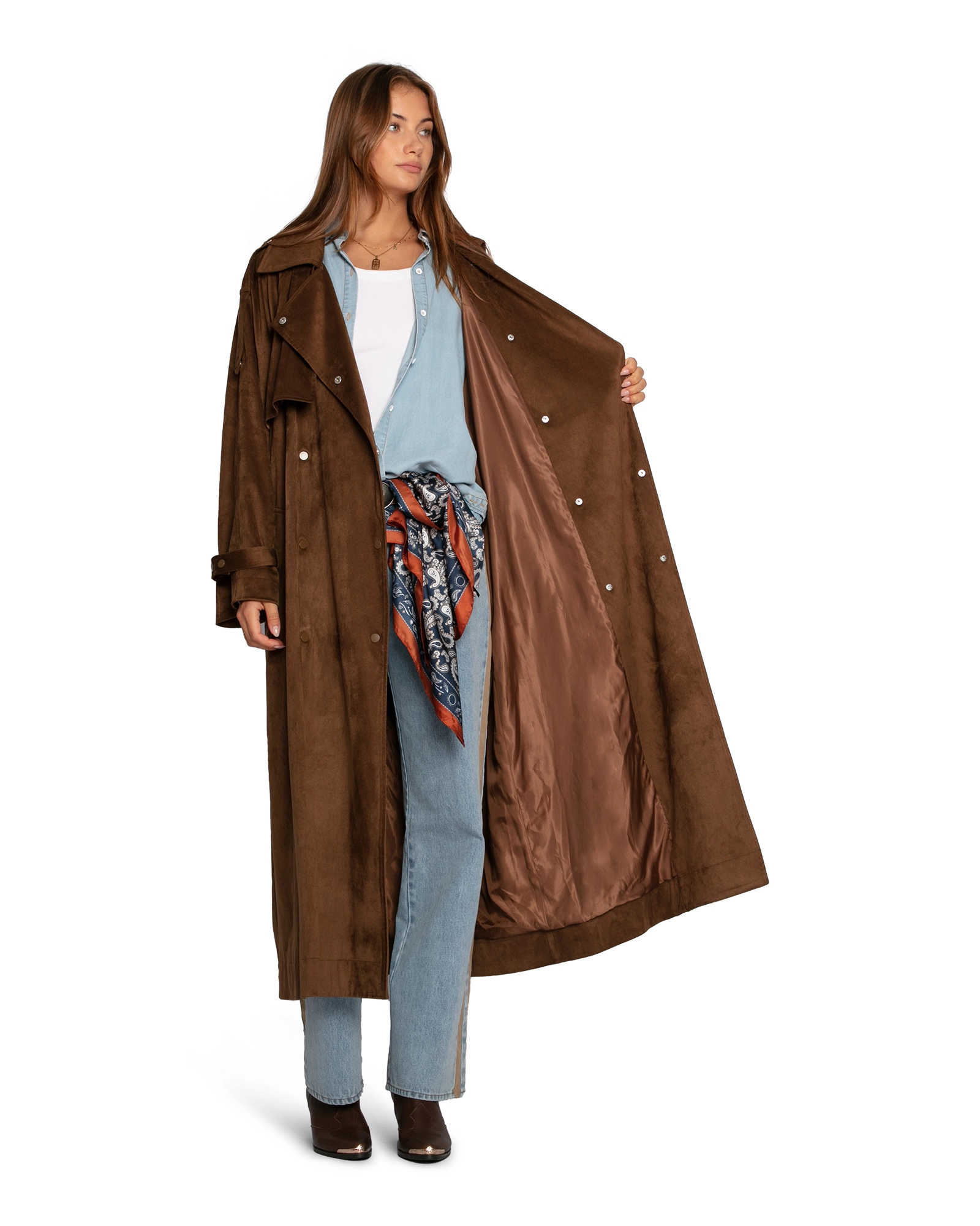Belle & Bloom Long Lost Lover Soft Maxi Trench
