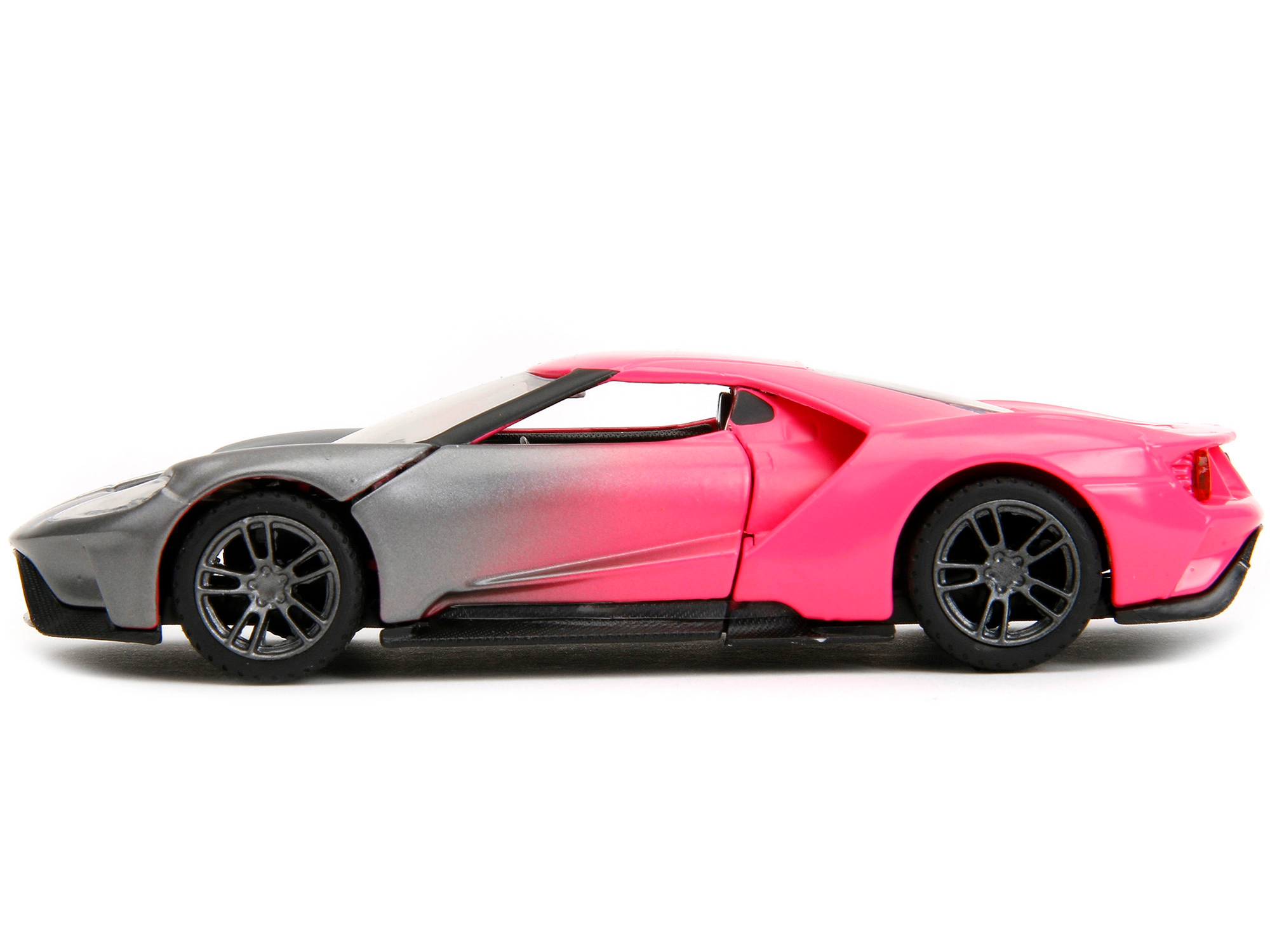 Jada 2017 Ford GT Gray Metallic and Pink Gradient "Pink Slips" Series 1/32 Diecast Model Car by Jada
