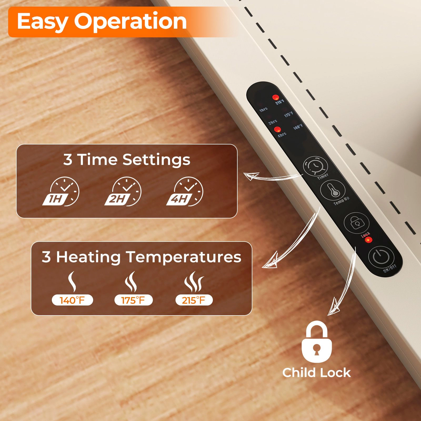 SlickBlue Rollable Portable Electric Food Warming Mat