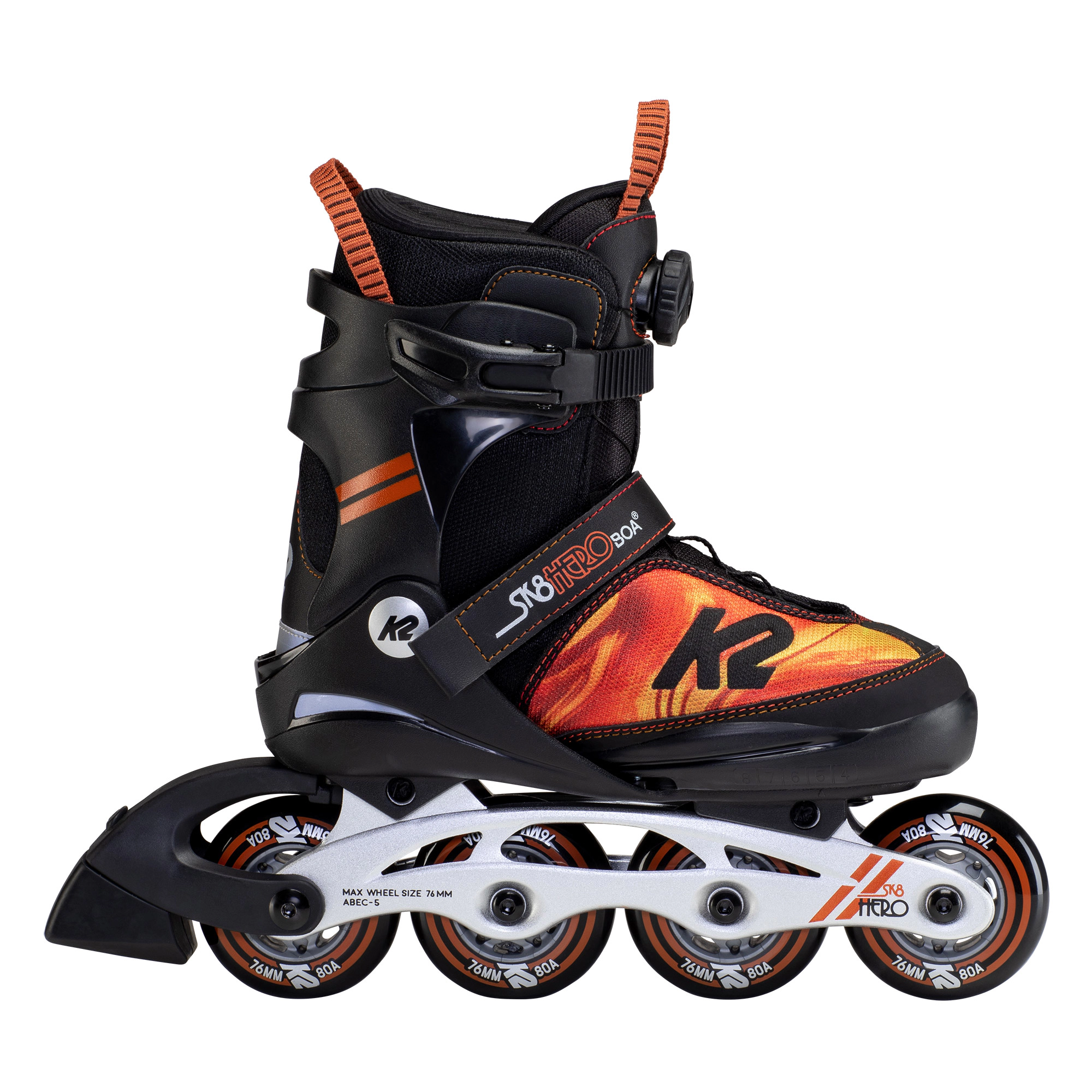 K2 Sk8 Hero Boa ALU Boys Adjustable Inline Skates