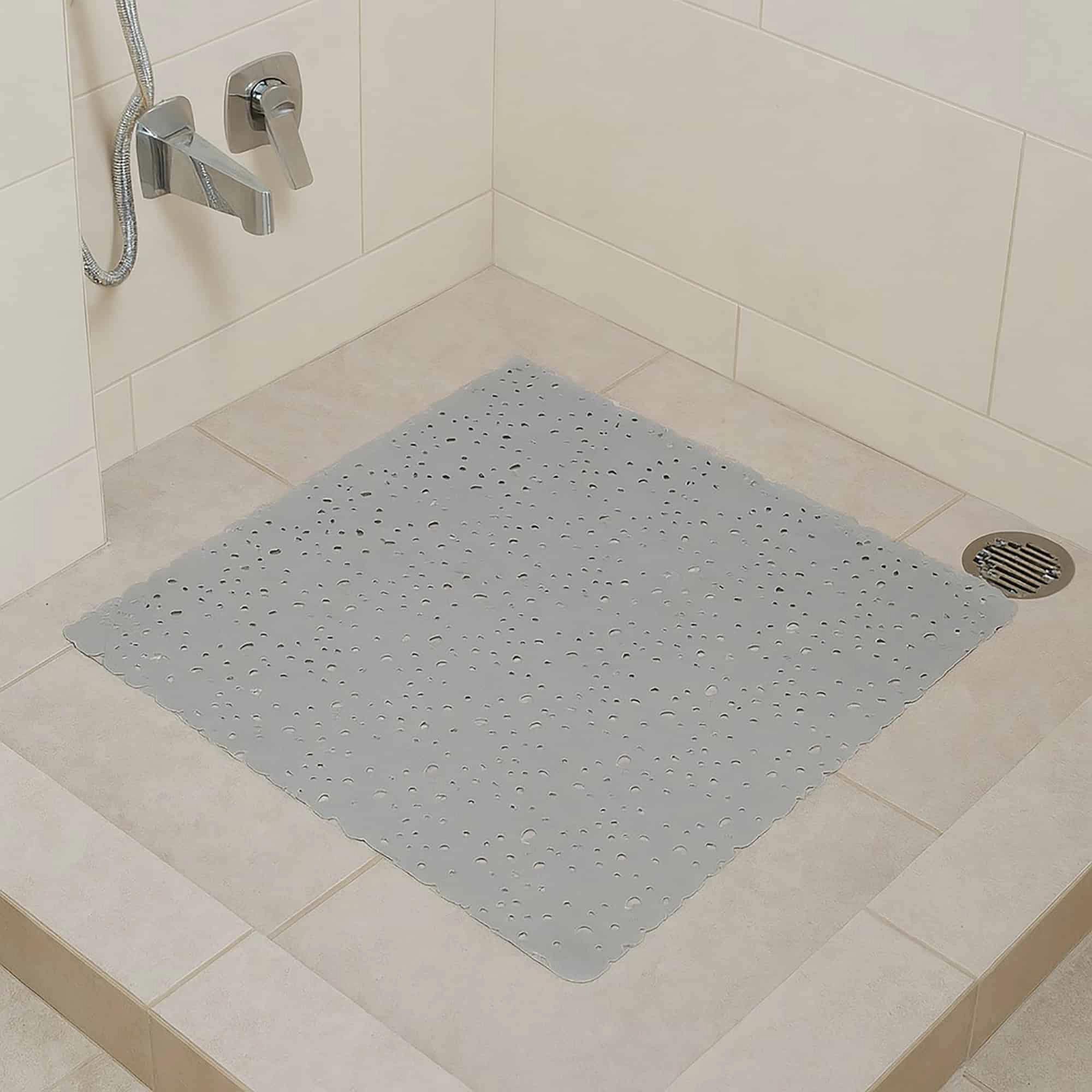 Evideco French Home Goods Lime Green and White Memory Foam Bath Mat 30 x 18