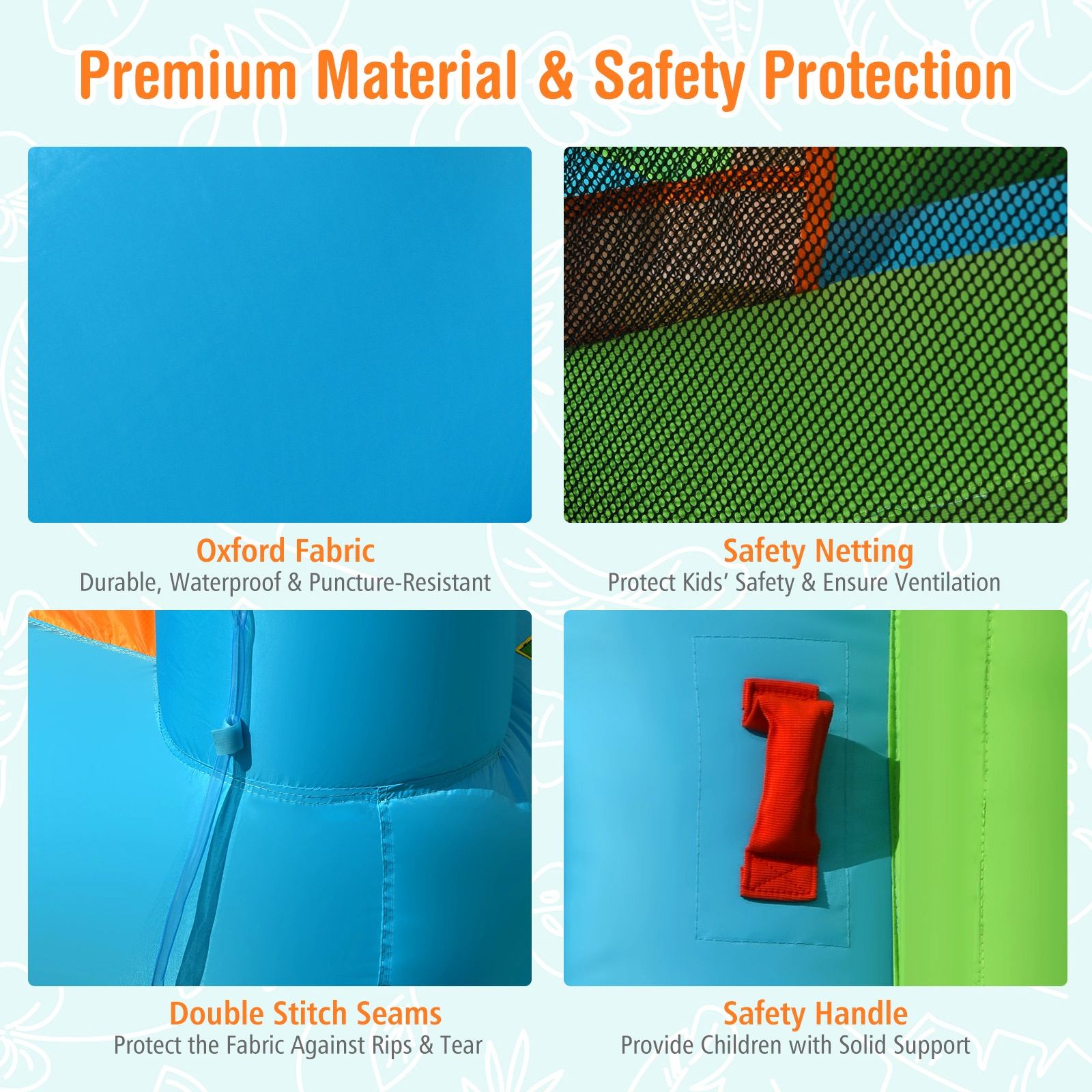 SUGIFT Kids Multicolor Water Slide Bounce House with Splash Pool and Climbing Wall 19.5-ft W 300-lb Total Capacity
