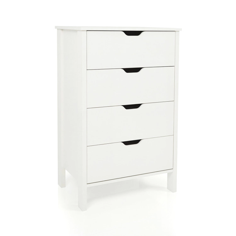 Hivvago 4-Drawer Dresser Wooden Nightstand With Anti-Tipping Kits