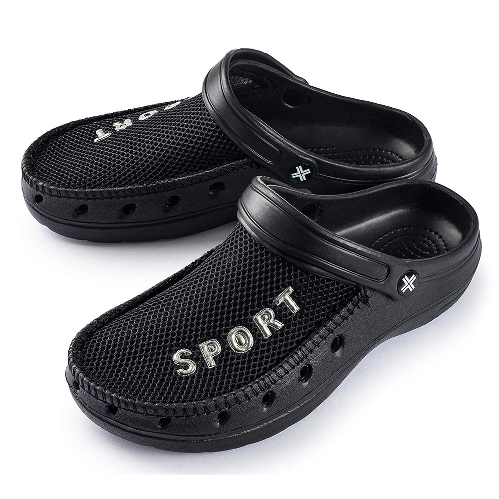 Roxoni Men’s Rubber Sport Clogs with Breathable Mesh Upper