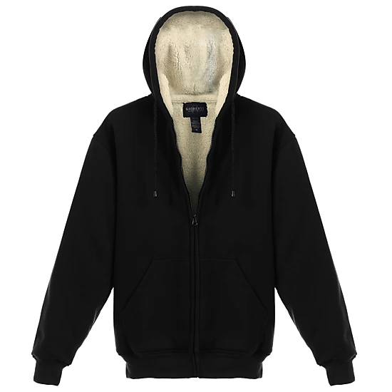 Gioberti Men's Heavyweight Sherpa Lined Fleece Hoodie Jacket