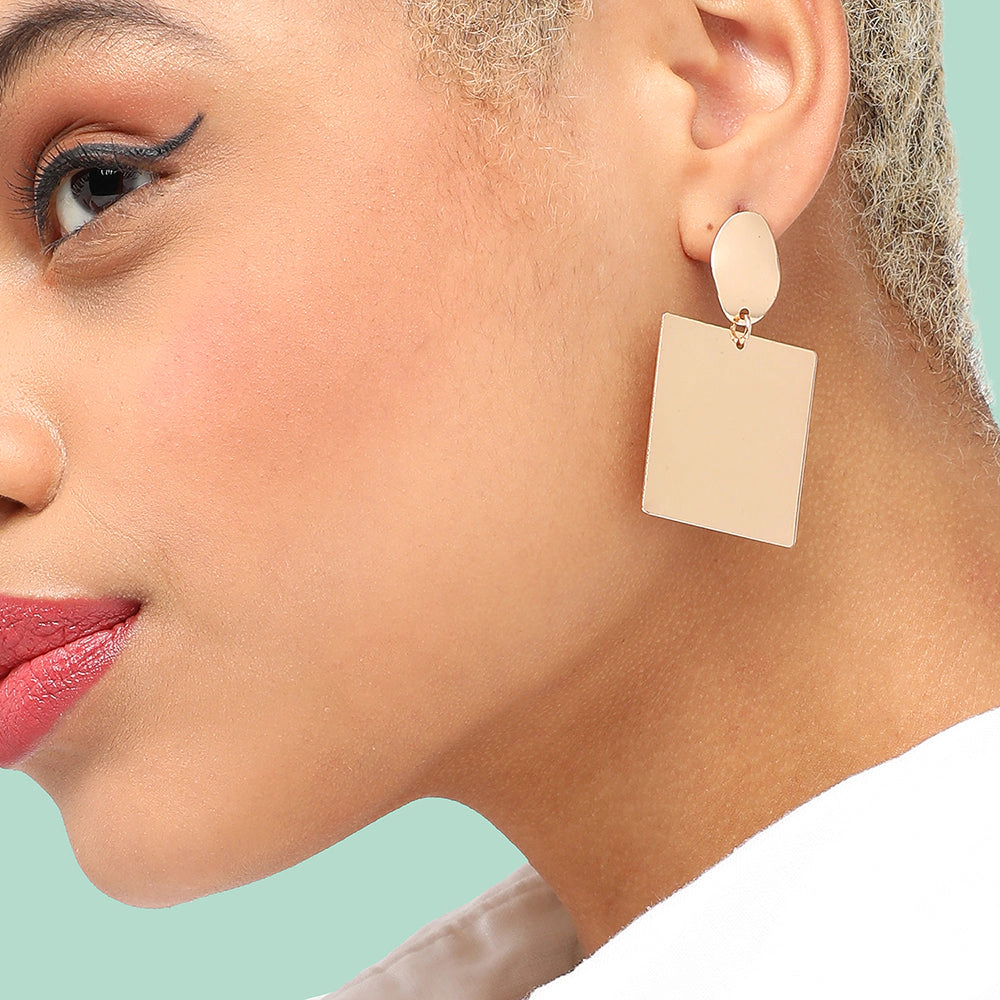 SOHI Women's Square Drop Earrings
