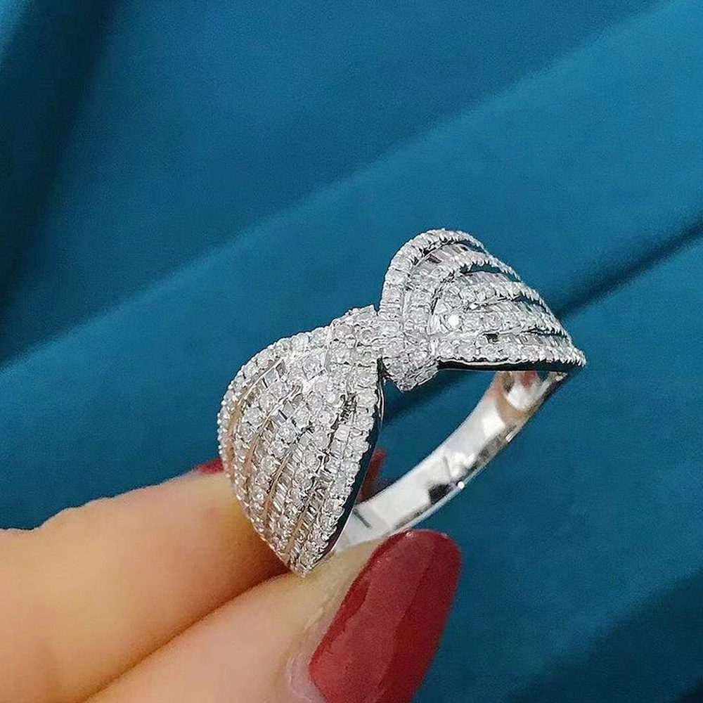 Luxury Niche Bow Rings for Women Simple Finger Rings