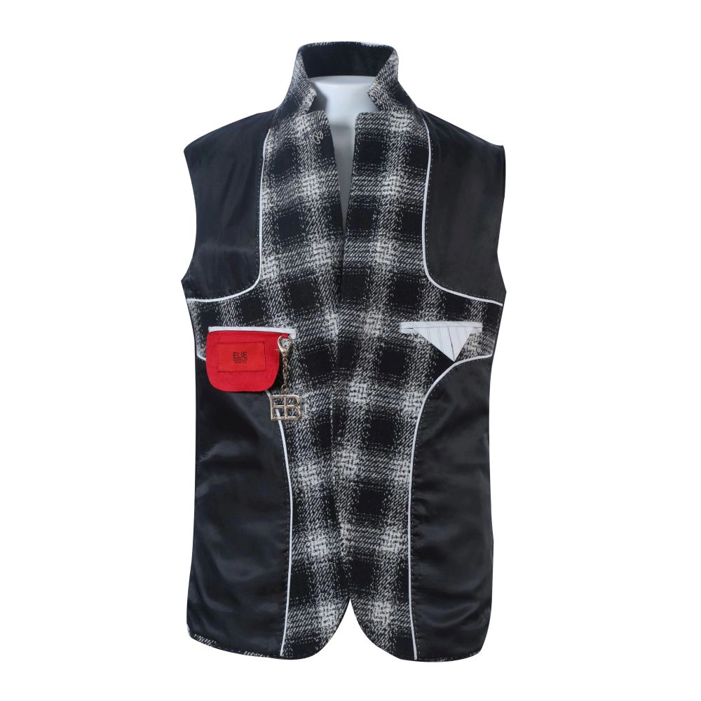 Elie Balleh Boys Slim Fit Checke Blazer