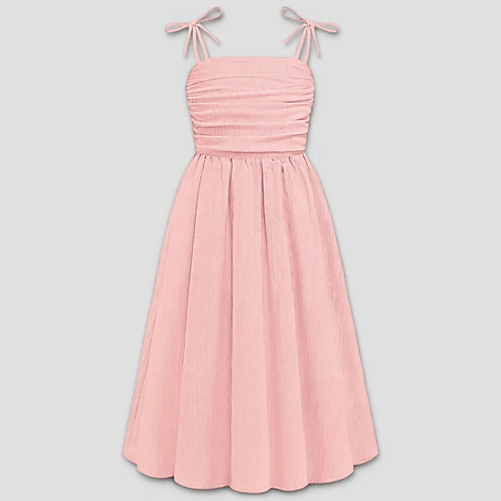Arshiner Girls Maxi Dresses Spaghetti Strap Ruffle Hem Sleeveless Flowy Summer Cami Dress