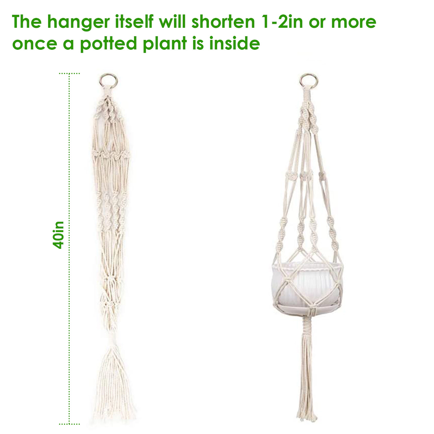 GBruno Cotton Rope Plant Hanger 2-Pack