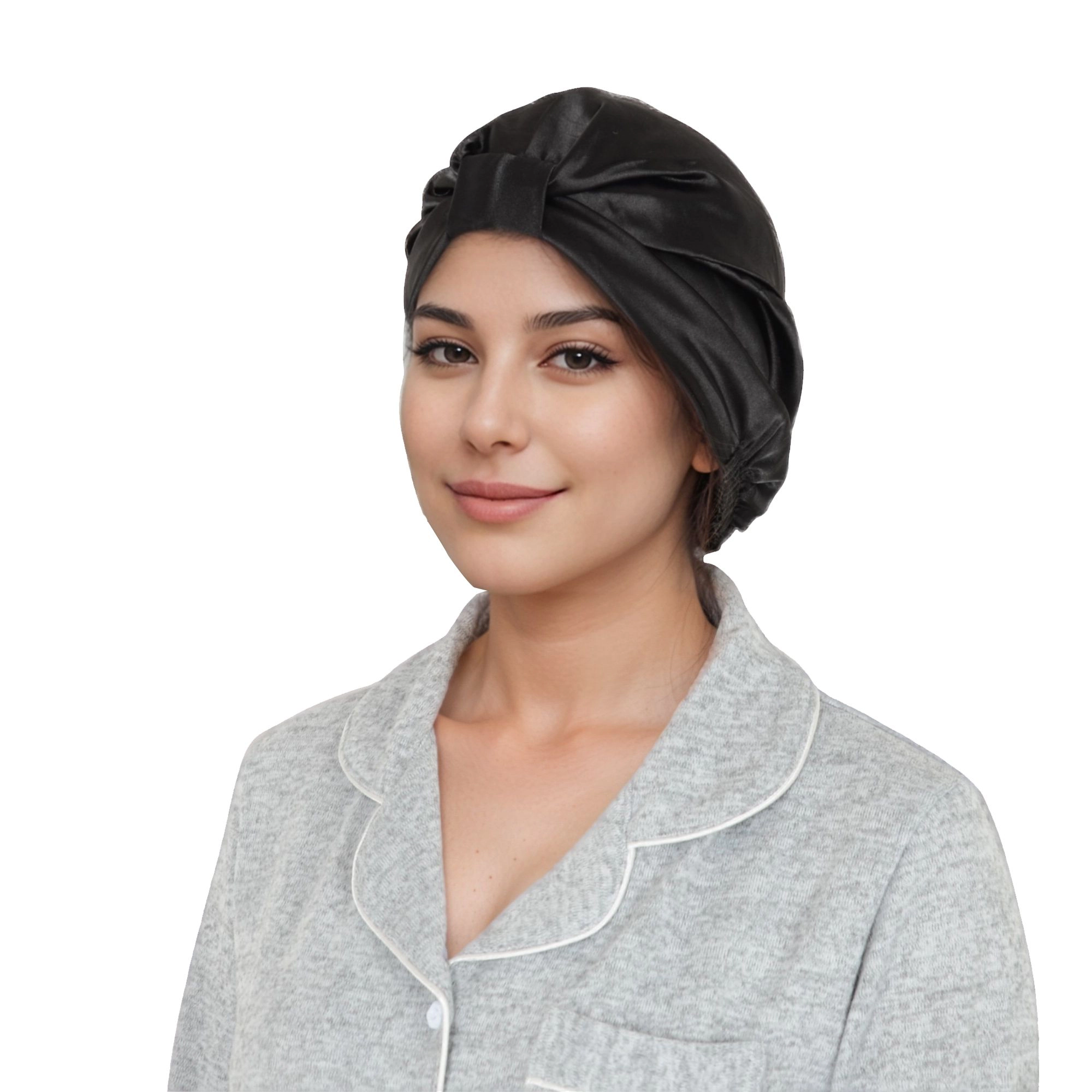 Anna-Kaci Women Bonnet for Sleeping Satin Lined Hair Twist Elastic Band Cap