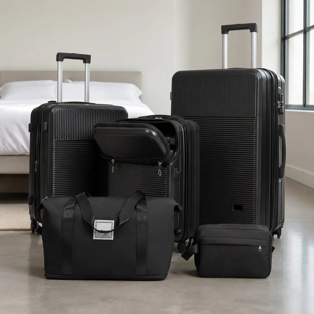WOW PIONEER Durable Hard Case Spinner Luggage