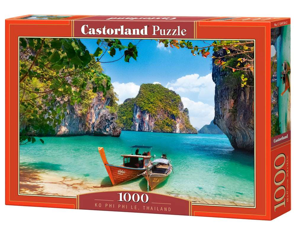 CASTORLAND 1000 Piece Jigsaw Puzzle, Ko Phi Phi Le, Thailand, Asia, Holiday puzzle, touristic place, C-104154-2