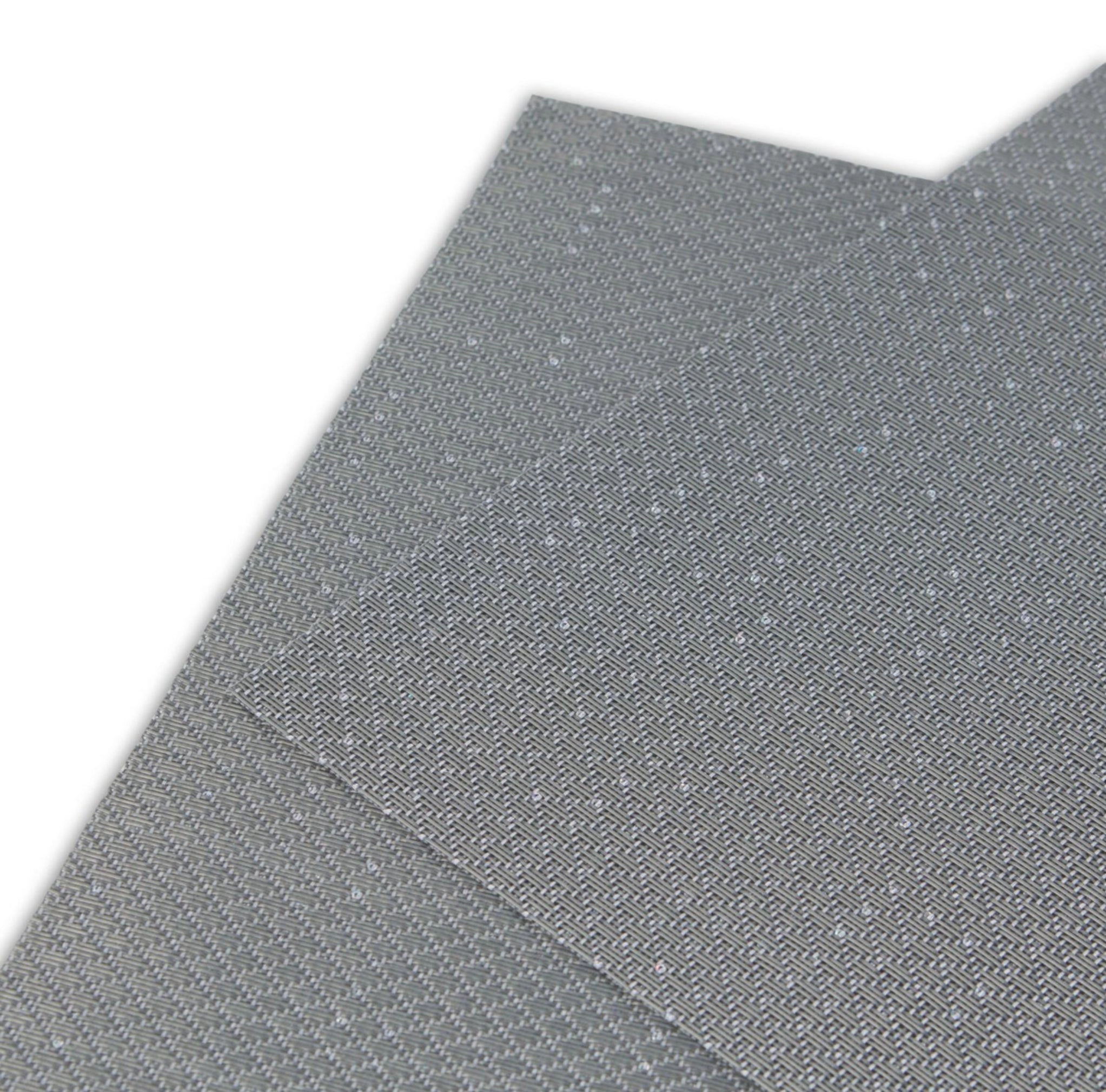 Dainty Home Sparkles Woven Vinyl Reversible Rectangular 12" x 18" Placemat Set of 6