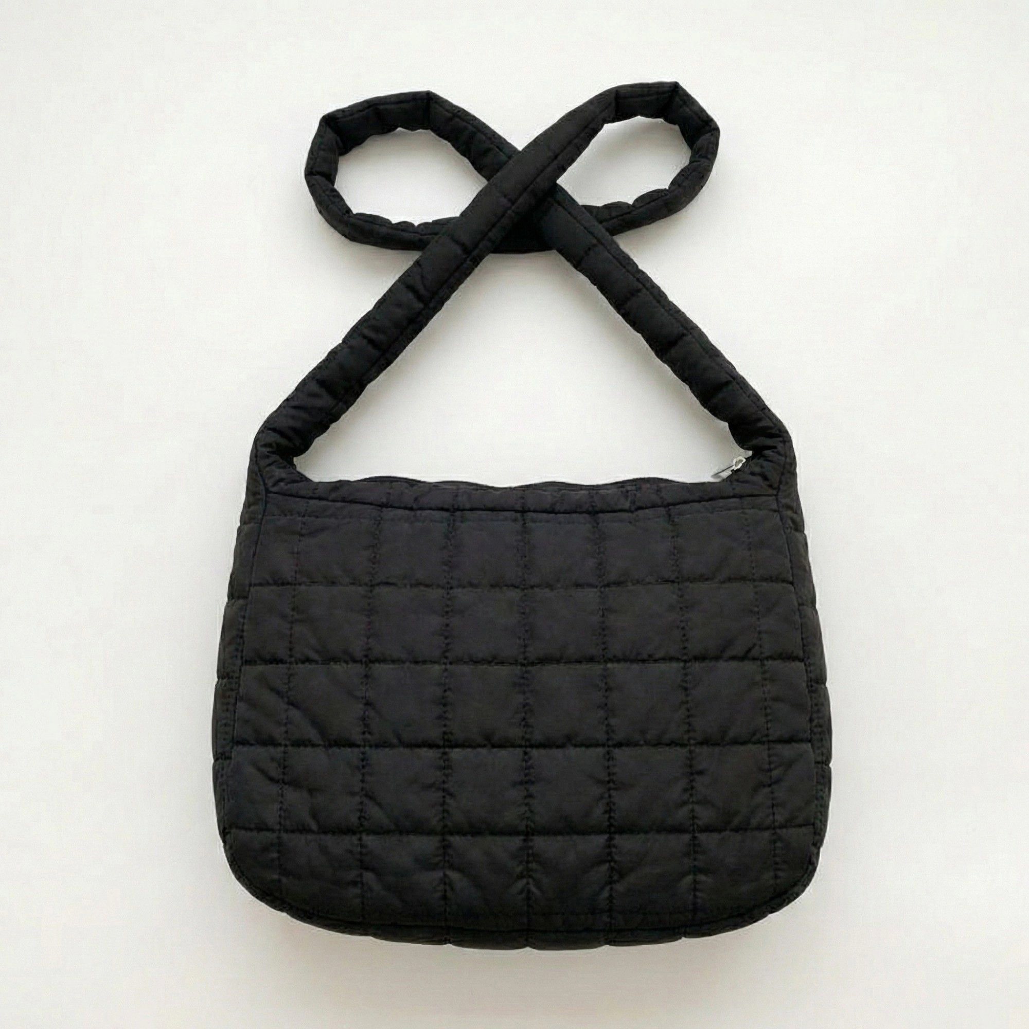 Alilang Women's Quilted Shoulder Bag with Padded Strap Soft Lightweight Nylon Construction and Curved Silhouette