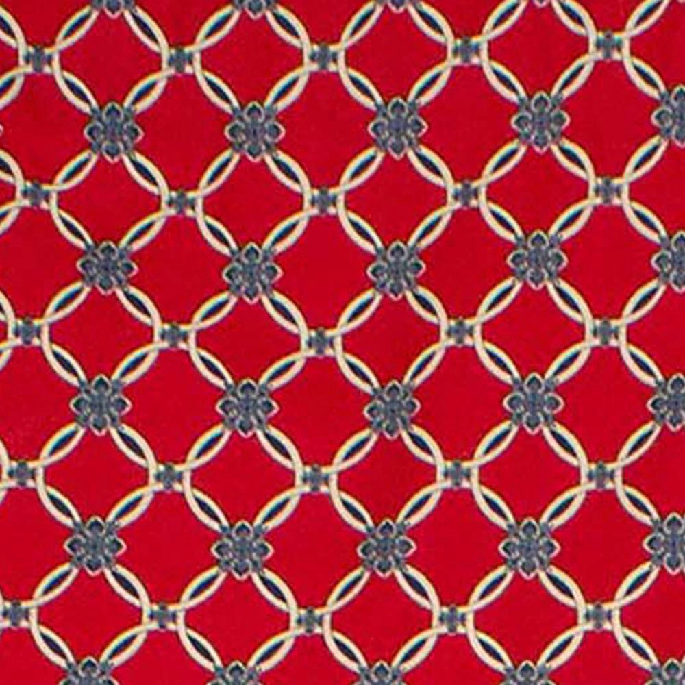 Andromeda Geometric Arch 3" Rod Pocket Valance 50" x 17" Red by RLF Home
