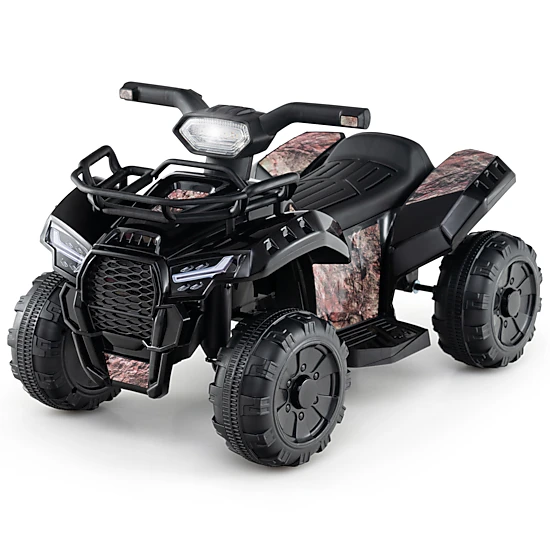 LJG 6V Kids ATV Quad Electric Ride on Car with LED Light and MP3