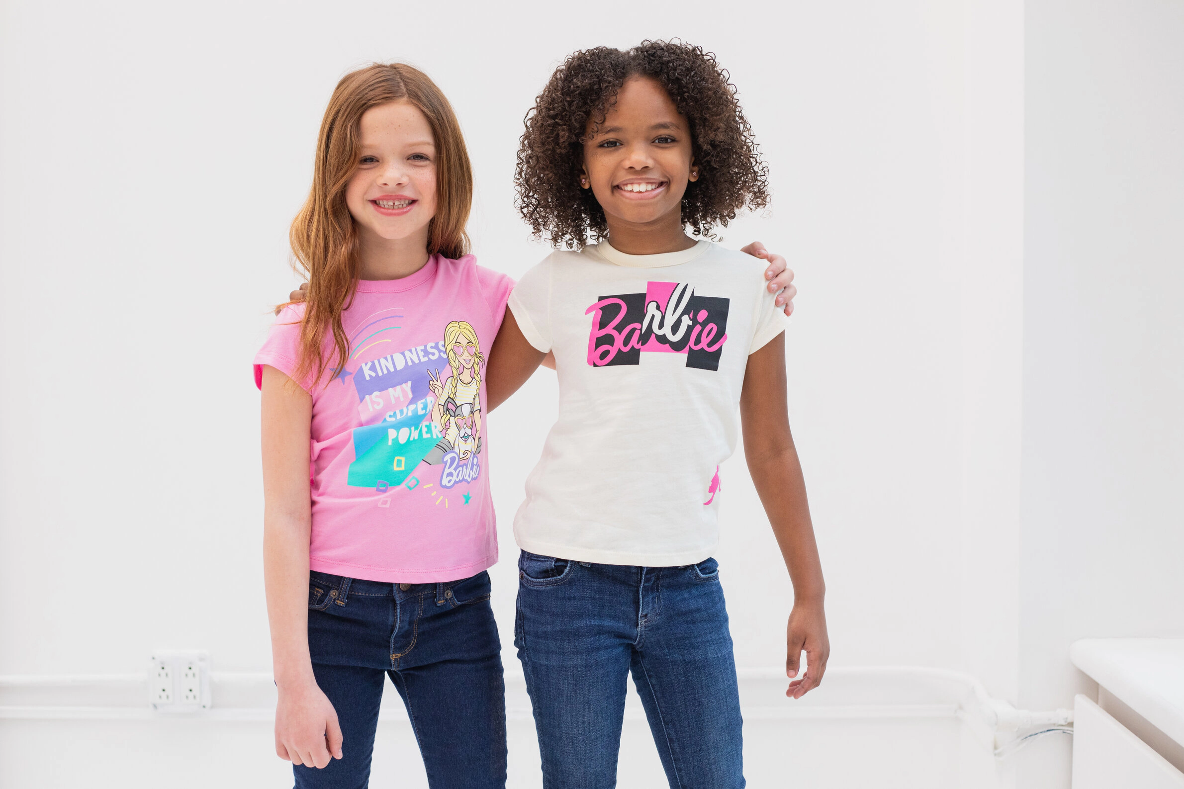 Barbie Girls' 2-Pack Short Sleeve T-Shirts