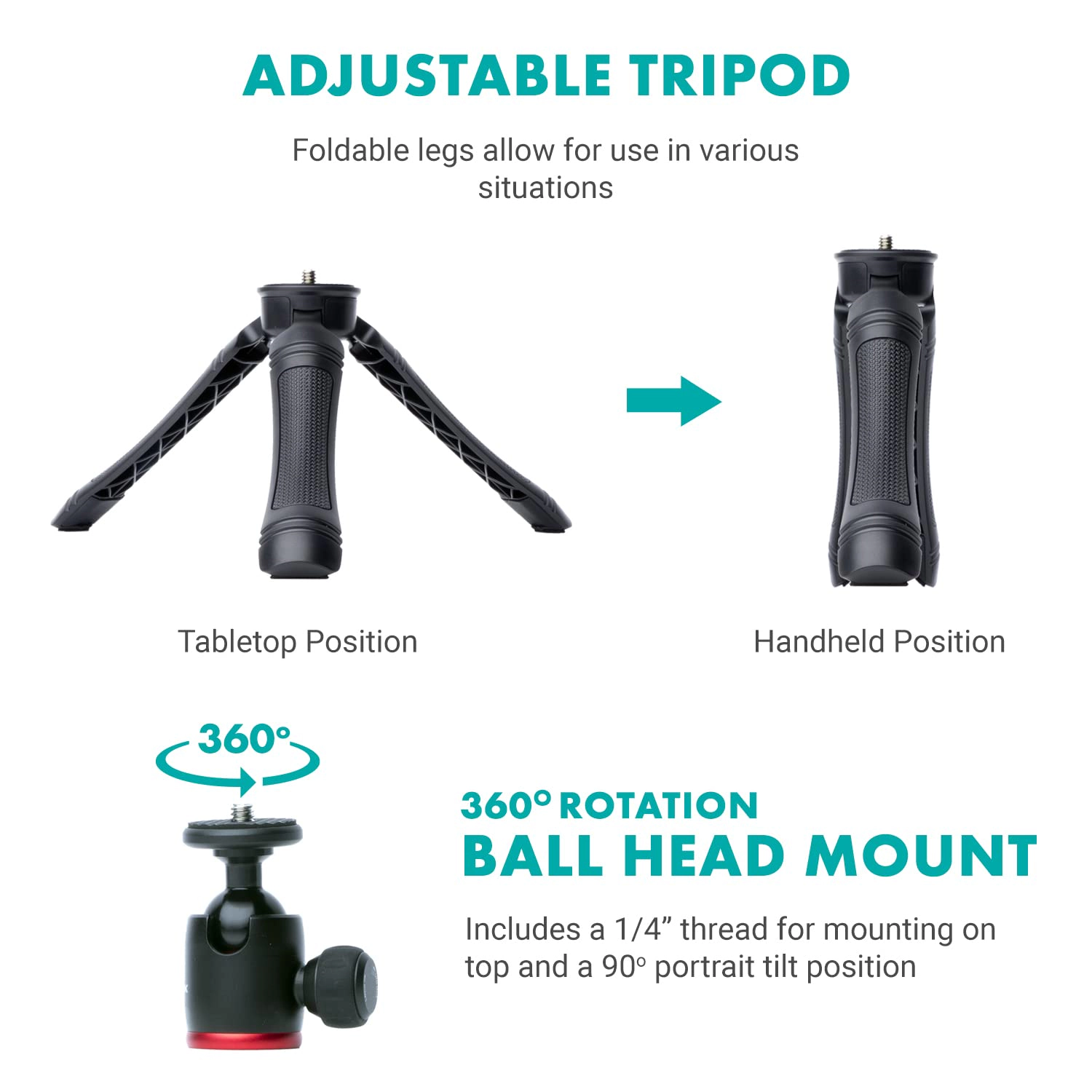 Movo uVlogger Kit for Android with Light Mic Phone Mount Tripod