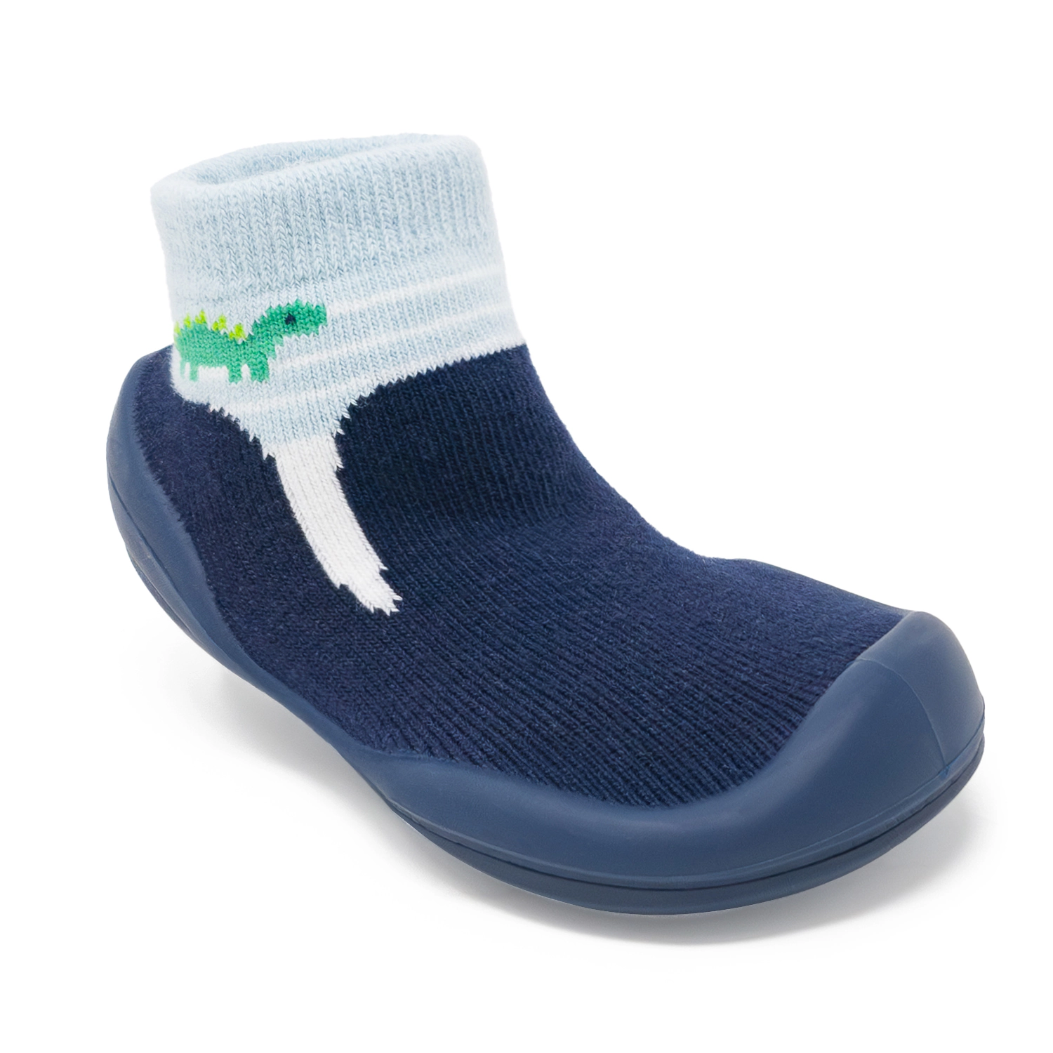 Komuello Baby Boy First Walk Sock Shoes Navy Dash