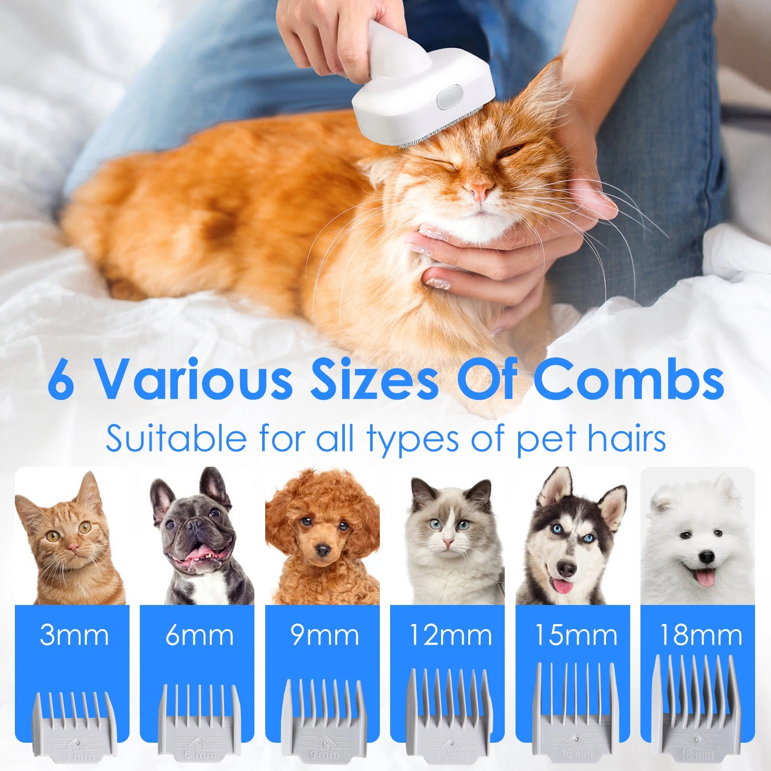 GBruno 7-Tool Pet Grooming Vacuum Kit