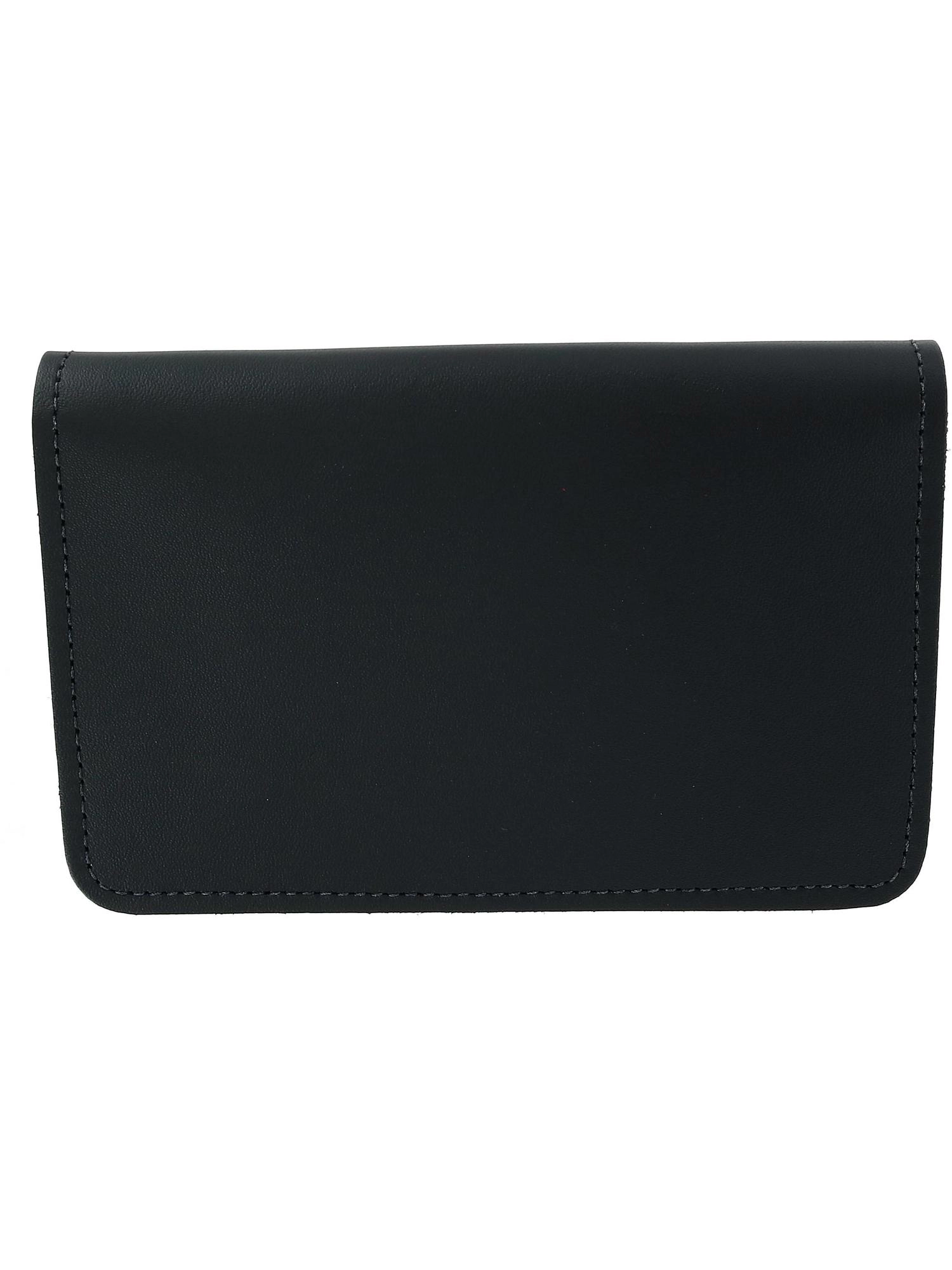 CTM Leather Top Stub Checkbook Cover Wallet
