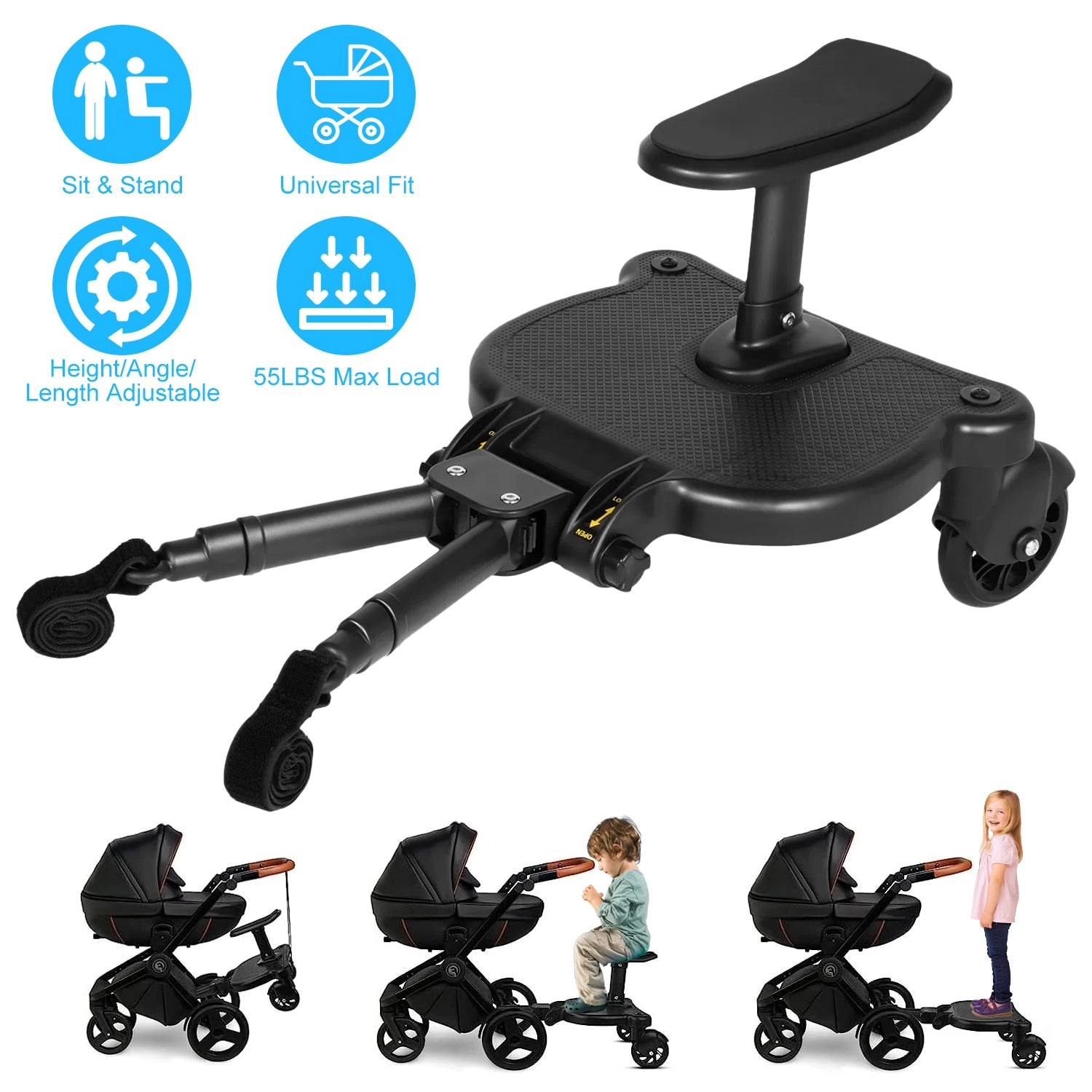 GBruno Kids' Kids' 2-in-1 Universal Stroller Board