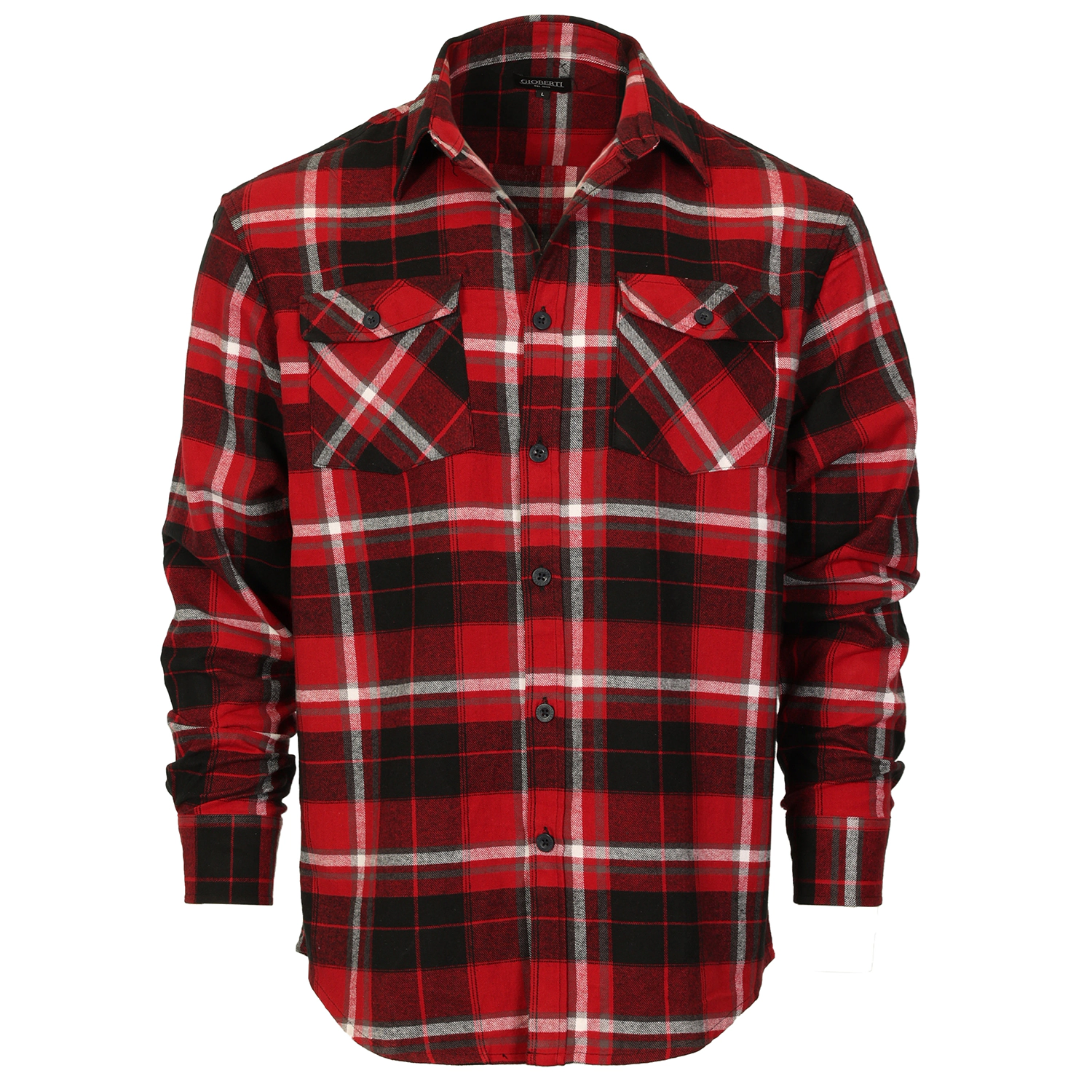 Gioberti Men's 100% Cotton Brushed Flannel Shirt